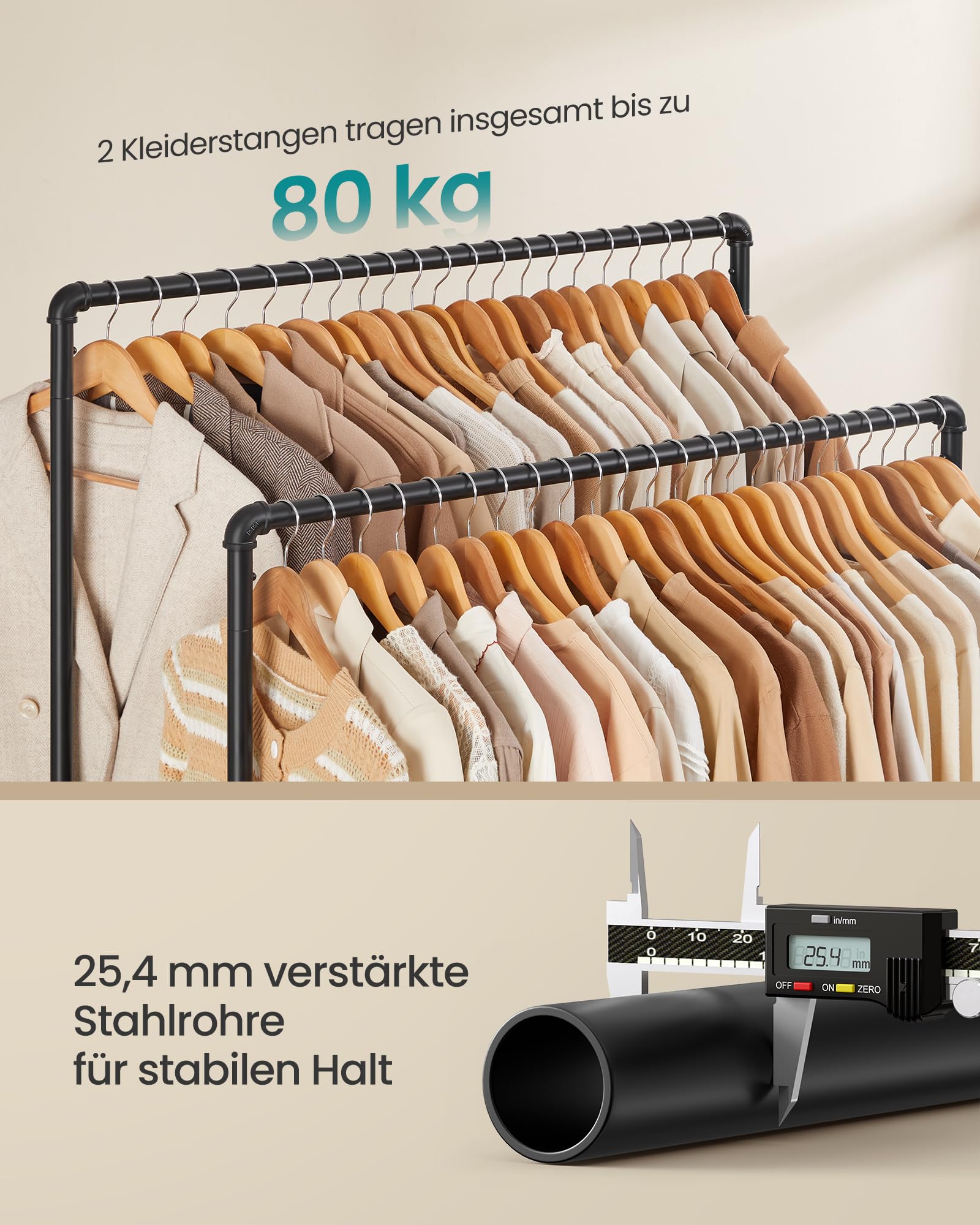 songmics-kleiderst-nder-hsr60b-100-x-59-x-162-cm-schwarz-bis-110-kg-mit-rollen image 3