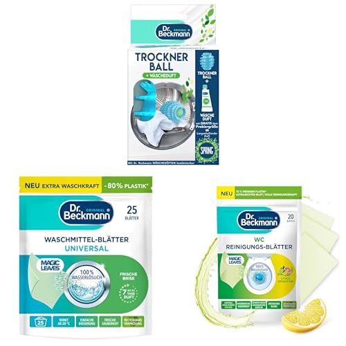 dr-beckmann-bundle-trocknerball-magic-leaves-universal-25-wc-bl-tter-citrus-20 image 1