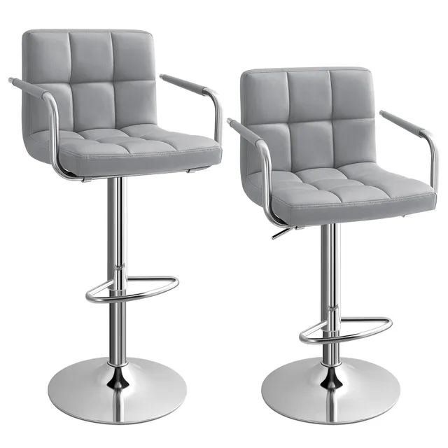 songmics-barhocker-ljb93g-2er-set-h-henverstellbar-kunstleder-hellgrau image 1