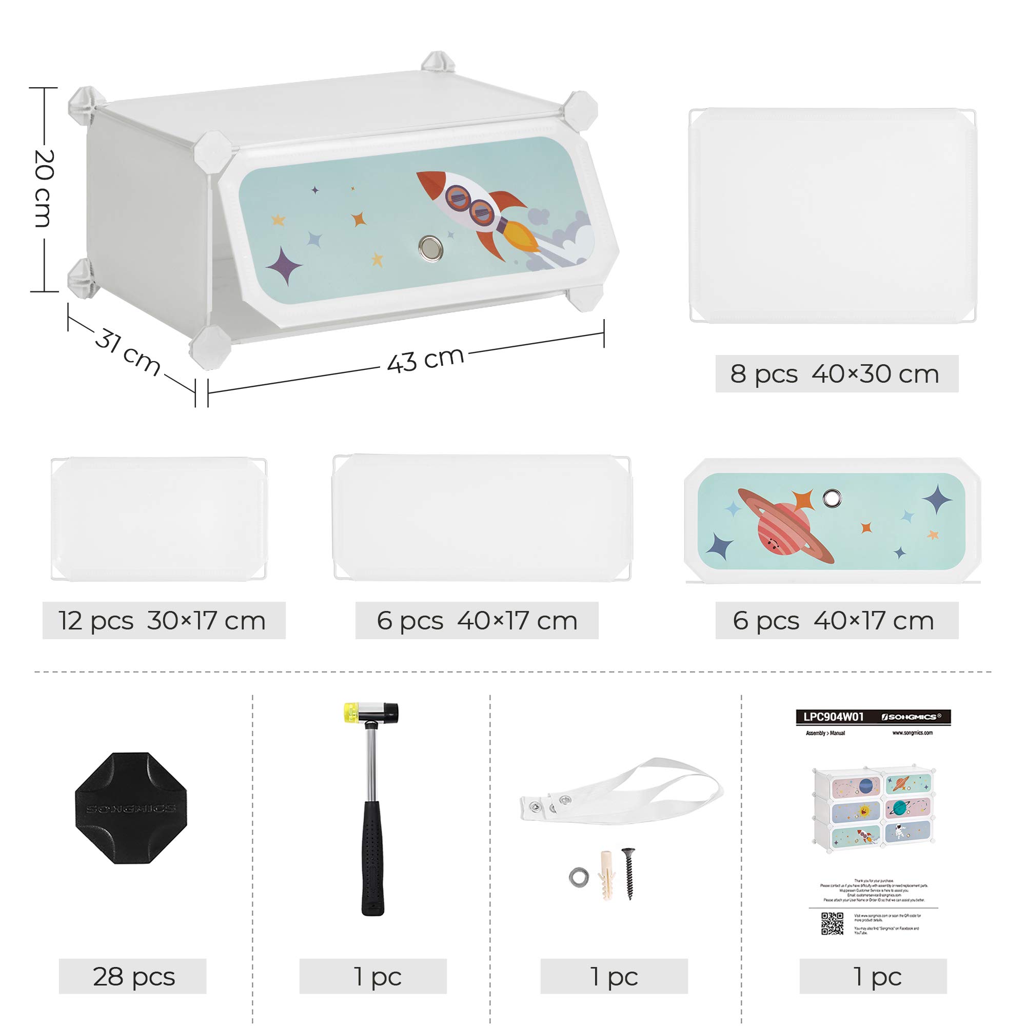 songmics-lpc904w01-kinderschuhregal-6-f-cher-wei-weltraum-motiv image 6
