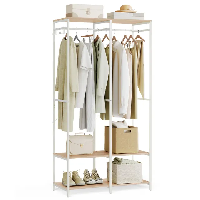 songmics-kleiderschrank-offen-94-5-x-40-x-180-cm-mit-kleiderstange image 1