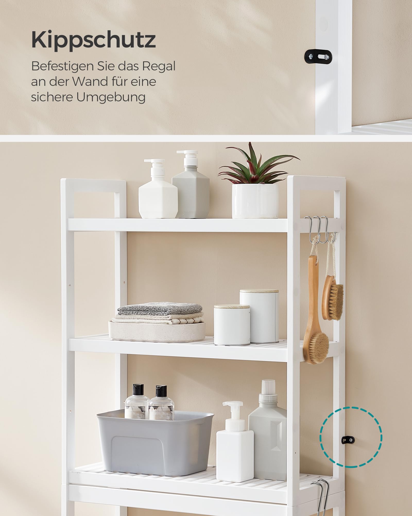 songmics-bts01wt-badezimmerregal-ber-toilette-bambus-3-ebenen-wei image 7
