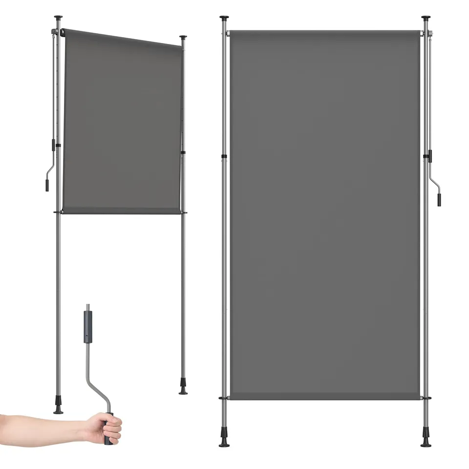 songmics-senkrechtmarkise-150-x-220-300-cm-upf-50-anthrazitgrau-gsa0150g01 image 1