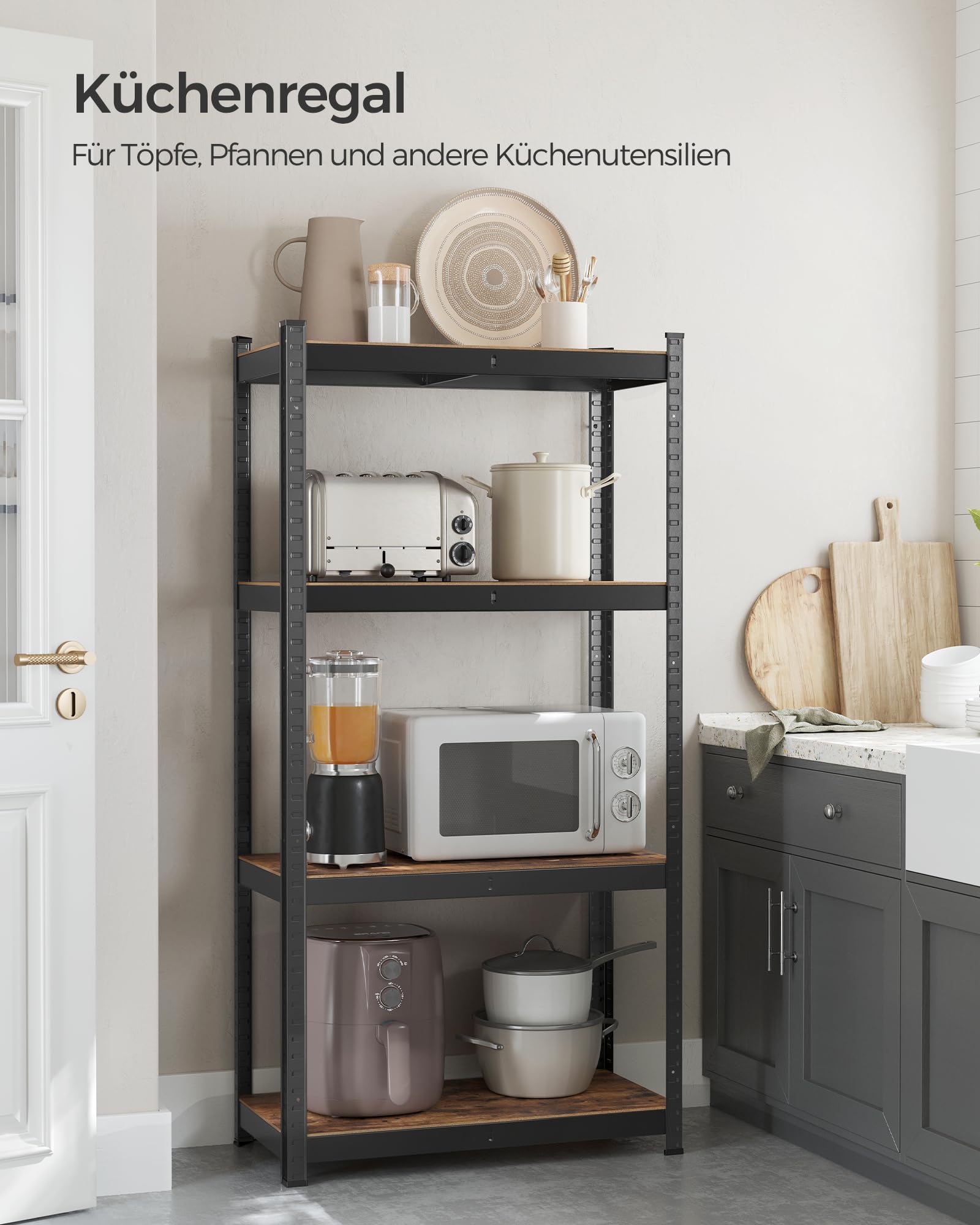 songmics-glr044b11-standregal-40-x-80-x-160-cm-vintagebraun-schwarz image 4