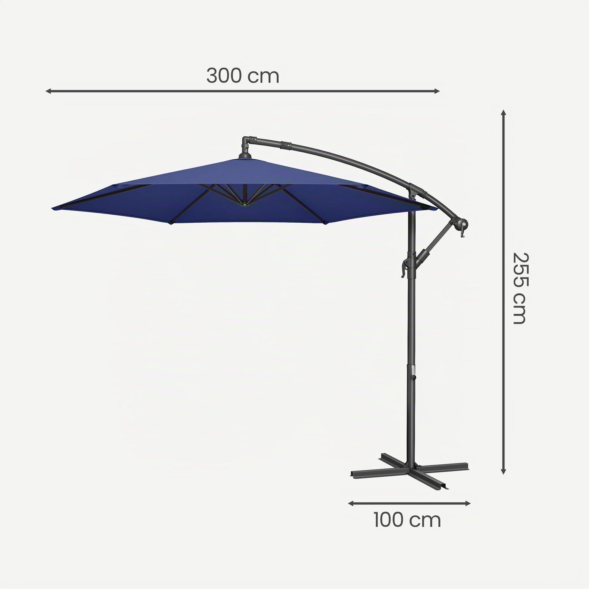 songmics-ampelschirm-300-cm-sonnenschirm-mit-st-nder-uv-schutz-upf-50-6-rippen image 4