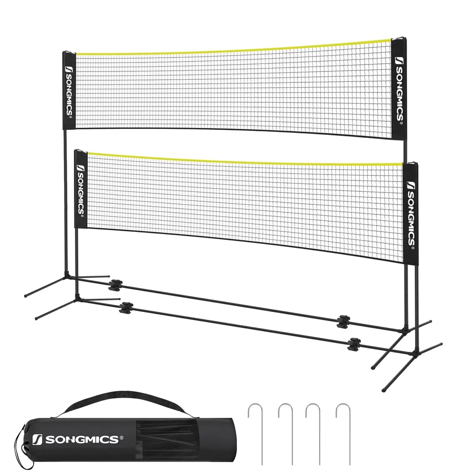 songmics-badmintonnetz-volleyballnetz-set-h-henverstellbar-90-155-cm image 1
