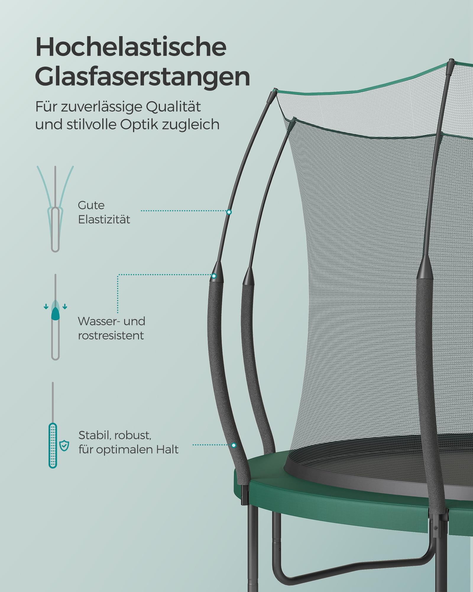songmics-federloses-trampolin-outdoor-244-cm-mit-sicherheitsnetz image 6