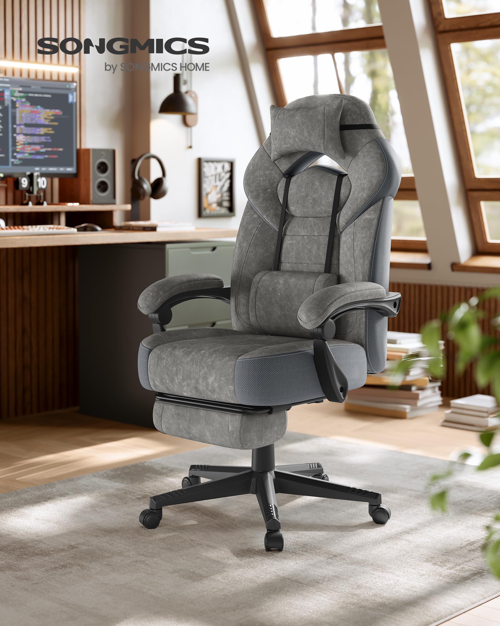 songmics-gaming-stuhl-ergonomisch-mit-fu-st-tze-150-kg-obg077g01 image 2