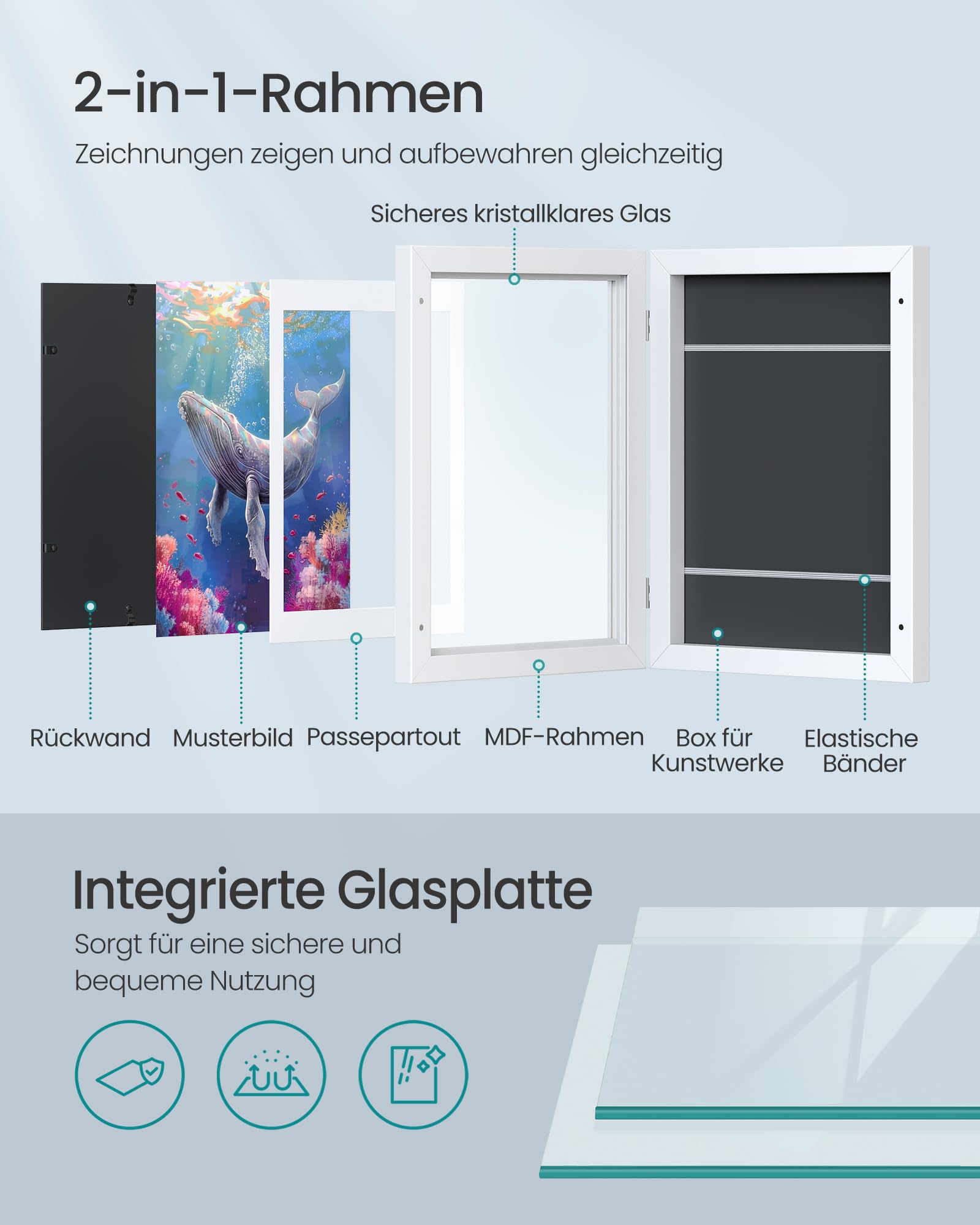 songmics-bilderrahmen-2er-set-a4-rpf052w02-mattwei-kinder-kunstrahmen-mit-aufbew image 5
