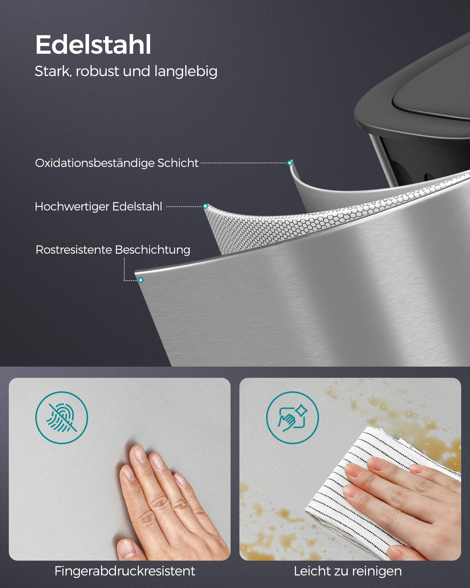 songmics-ltb610e50-m-lleimer-k-che-50-liter-sensor-edelstahl-silbern image 5