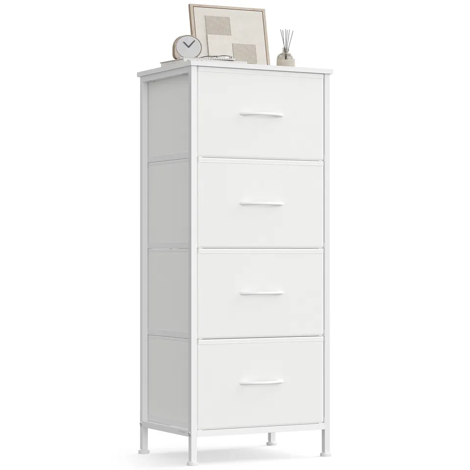 songmics-bellah-kommode-lgs314wh01-mit-4-schubladen-wolkenwei-schneewei image 1