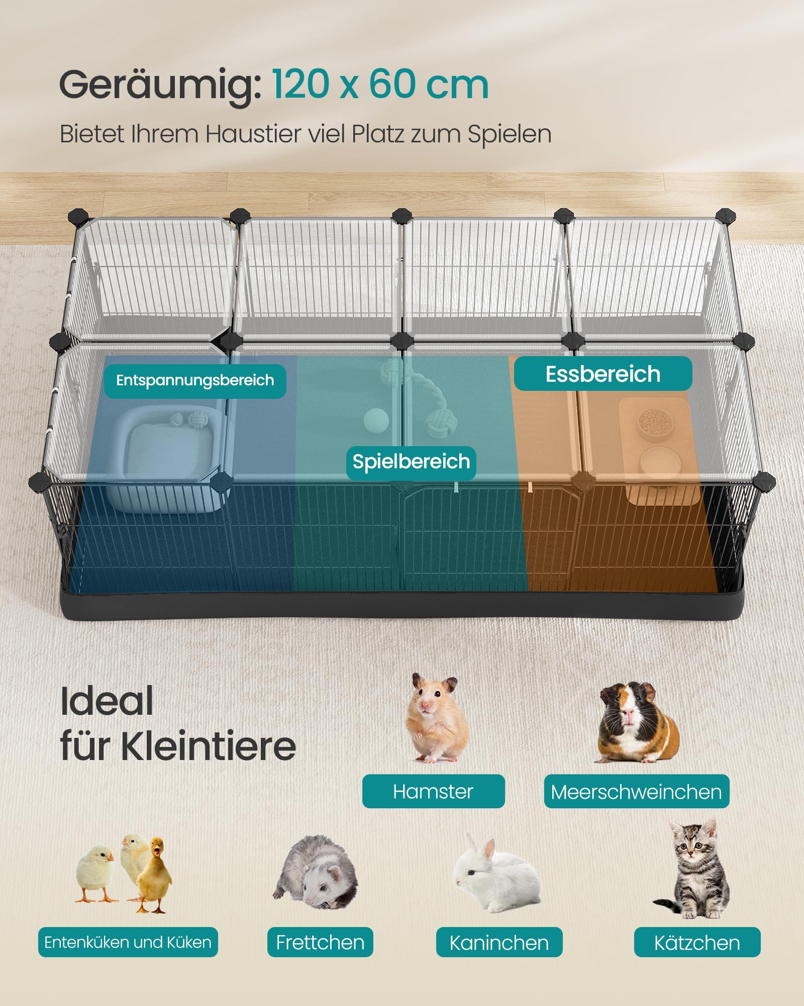 songmics-kleintiergehege-20-platten-123x63x41-5cm-mit-3-t-ren image 3