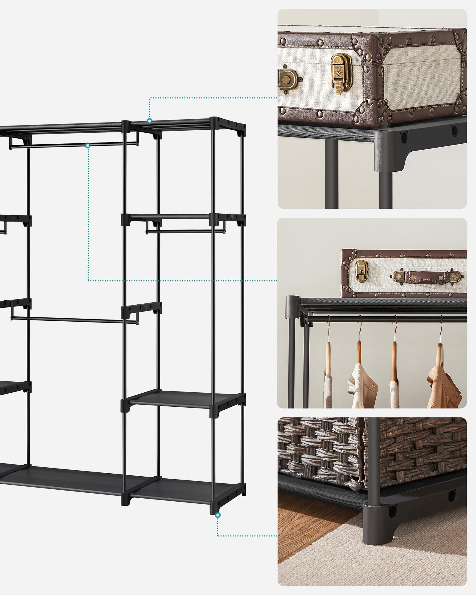 songmics-kleiderschrank-offen-ryg036b02-151x43x166-cm-schwarz image 7