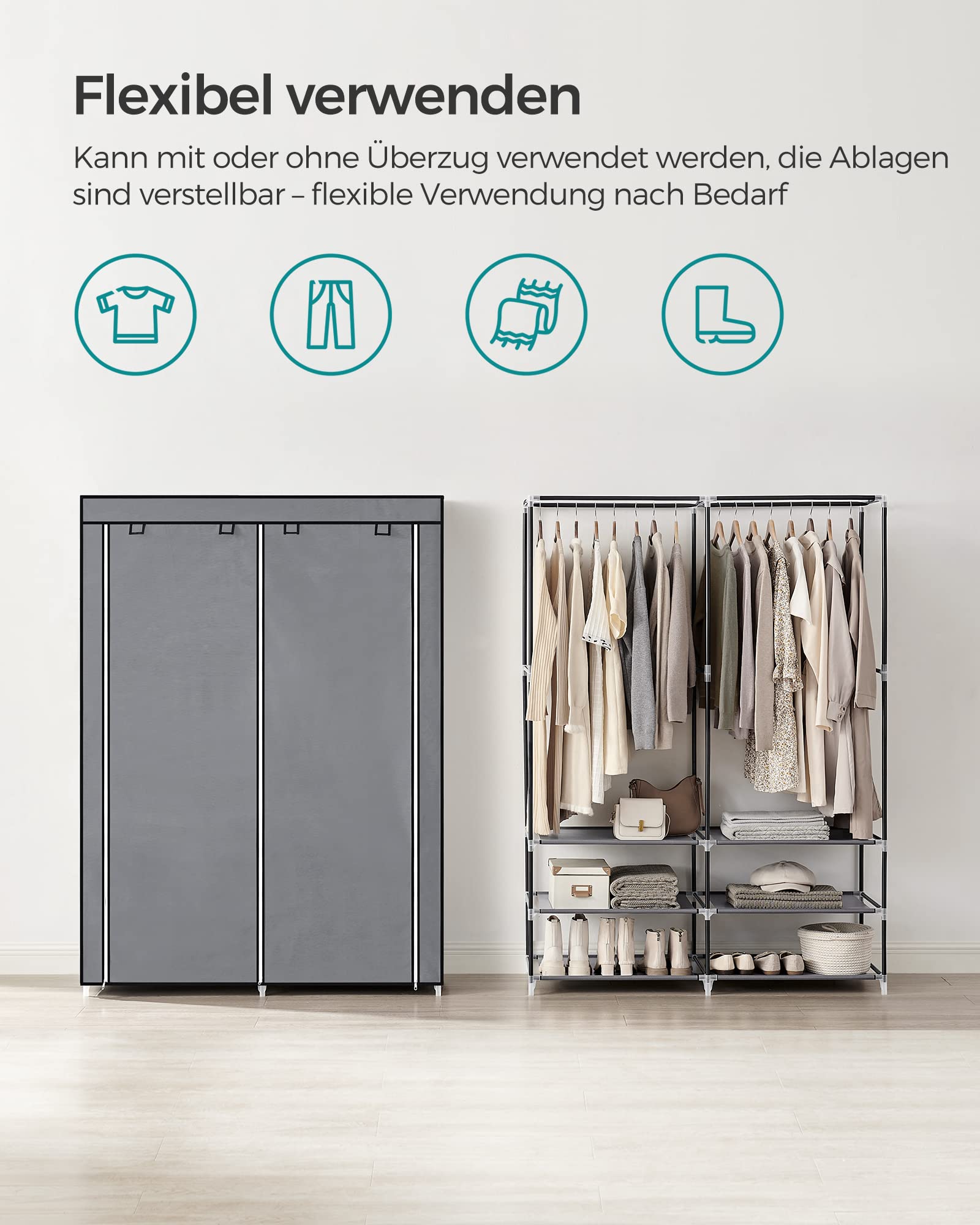 songmics-stoffschrank-kleiderschrank-45x127x176-cm-2-h-ngef-cher-grau-ryg008g02 image 3