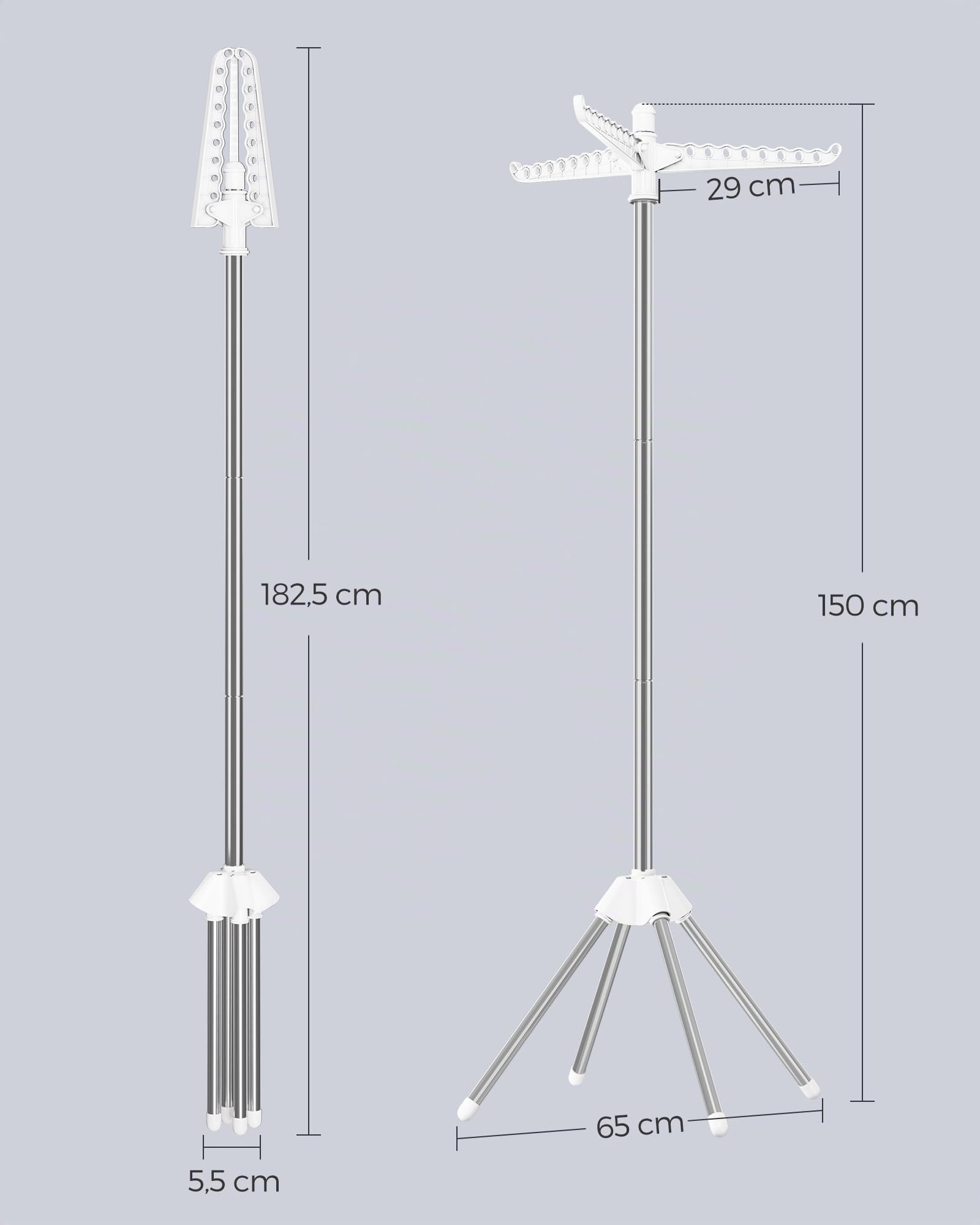 songmics-w-schest-nder-faltbar-edelstahl-turm-trockner-f-r-27-kleiderb-gel-bis-1 image 5