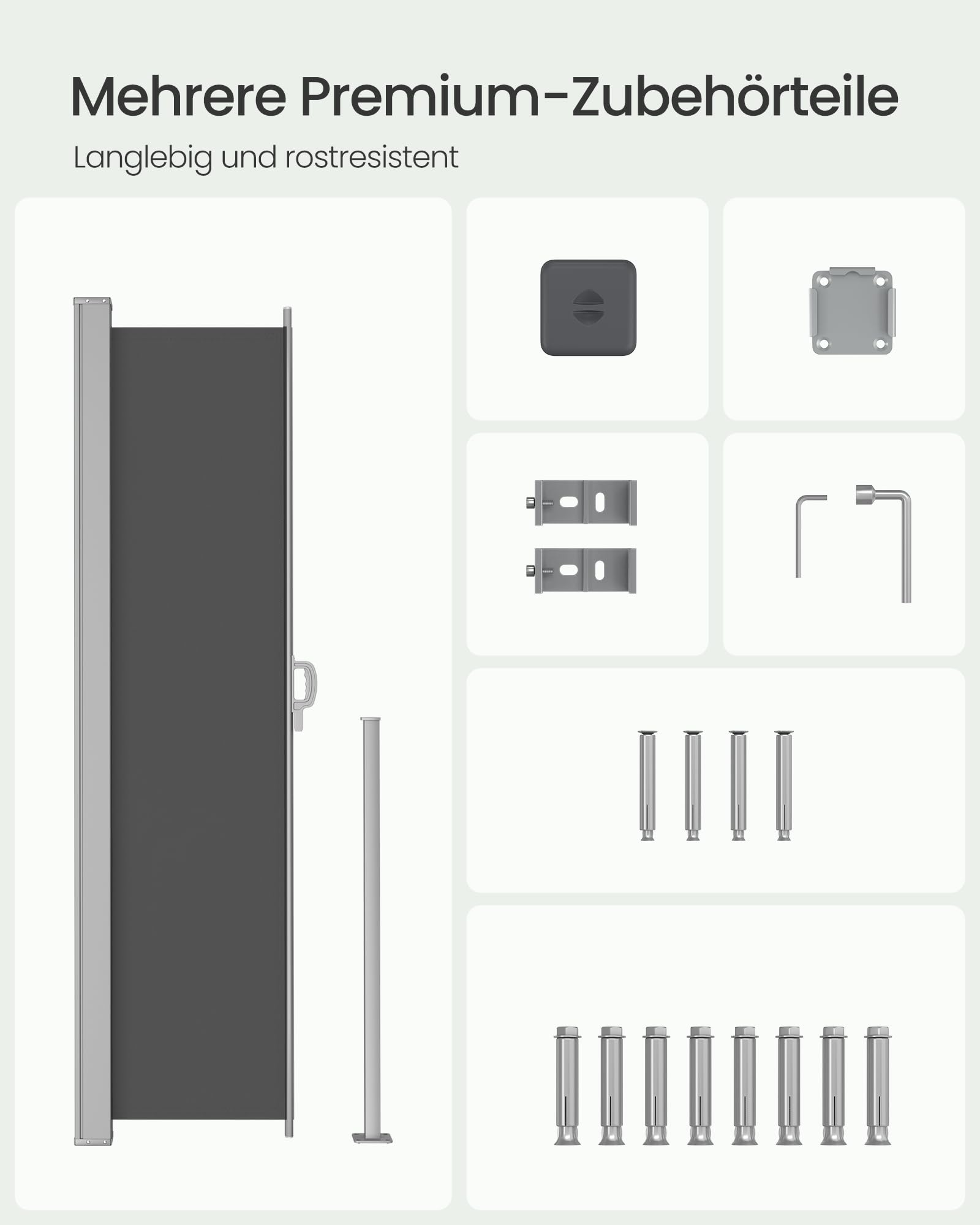 songmics-seitenmarkise-gsa615gz01-anthrazit-160-x-500-cm-seitenrollo-mit-stahl-k image 7