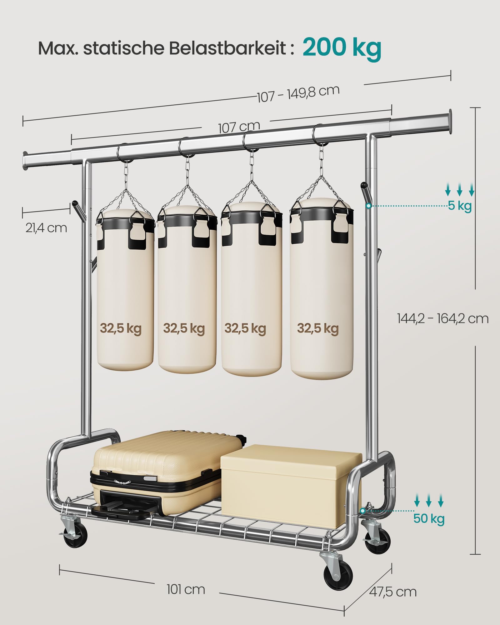 songmics-kleiderst-nder-schwerlast-hsr014e01-silbern-auf-rollen image 5