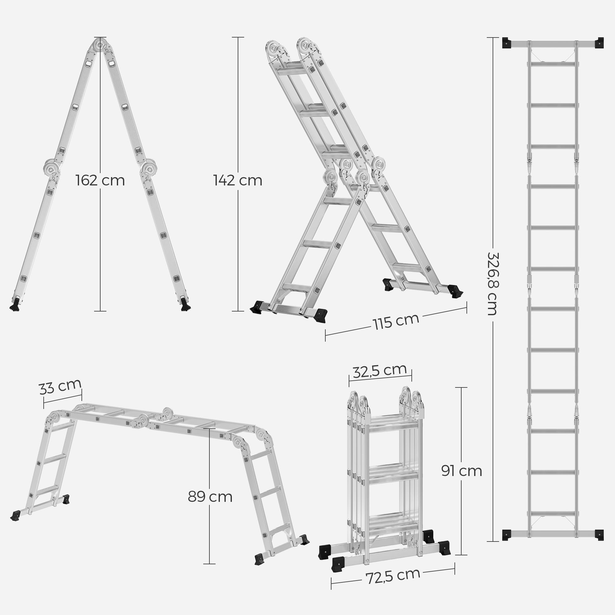 songmics-mehrzweckleiter-glt36m-aluleiter-4x3-stufen-12-stufen-silber image 4