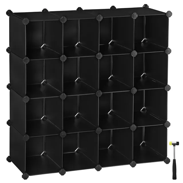 songmics-16-w-rfel-regal-diy-steckregal-30-x-111-2-x-86-2-cm-schwarz image 1