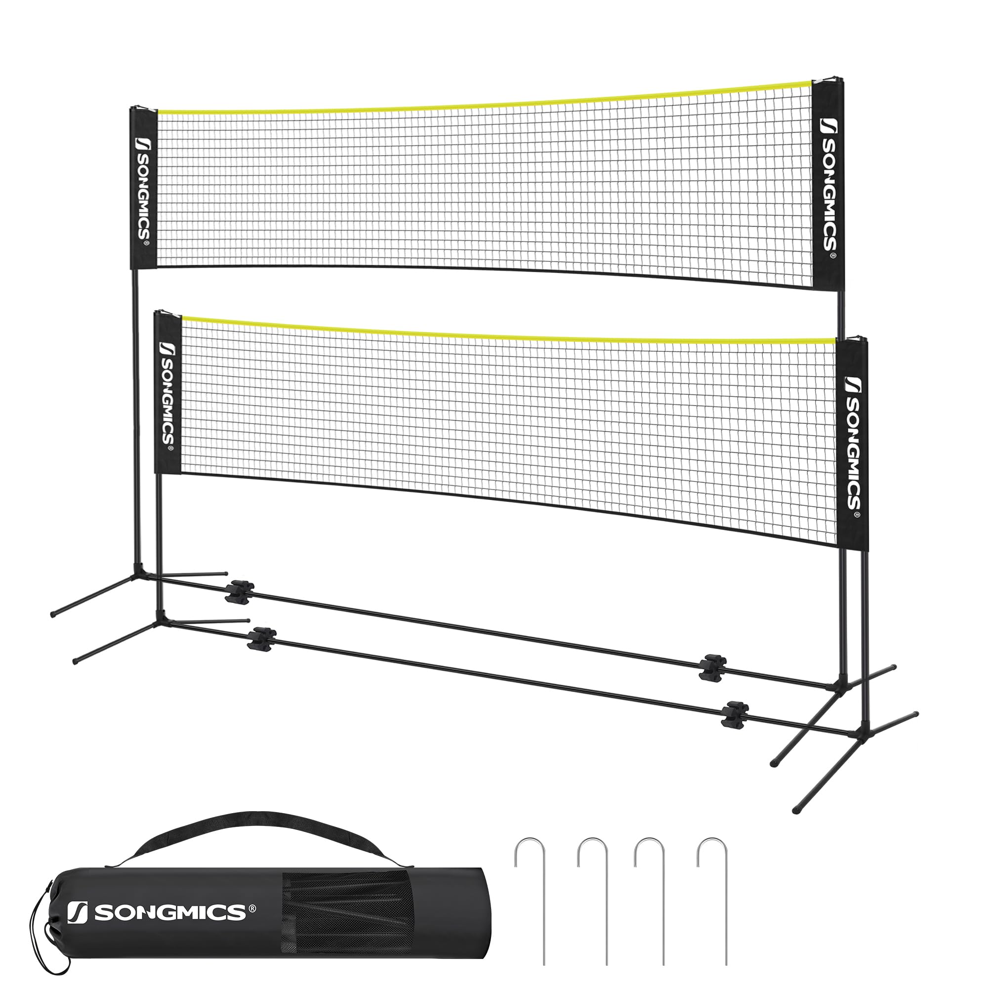 songmics-badmintonnetz-volleyballnetz-set-h-henverstellbar-90-155-cm image 1