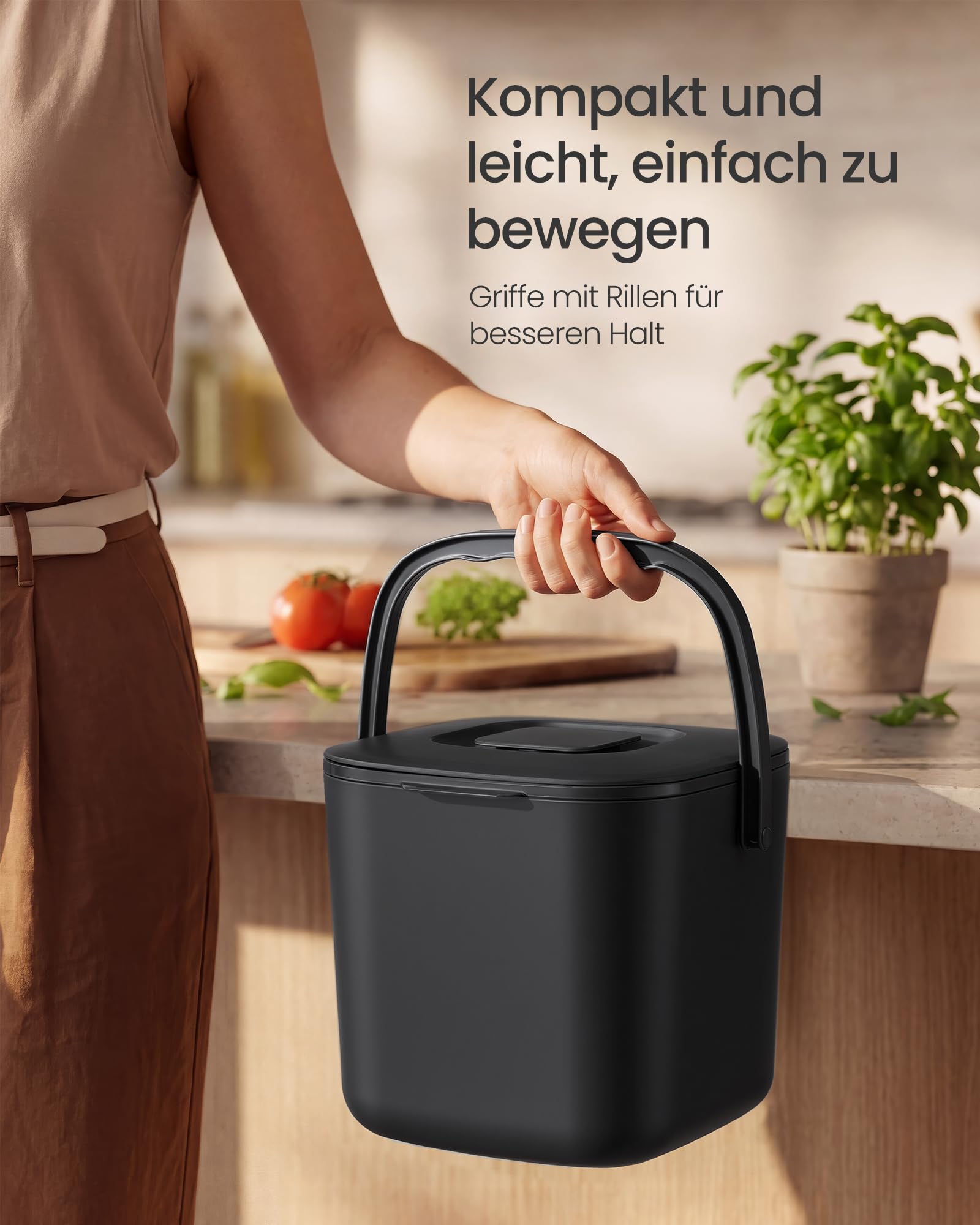 songmics-biom-lleimer-k-che-7-l-mit-deckel-abtropfkorb-und-tragegriff-schwarz image 6