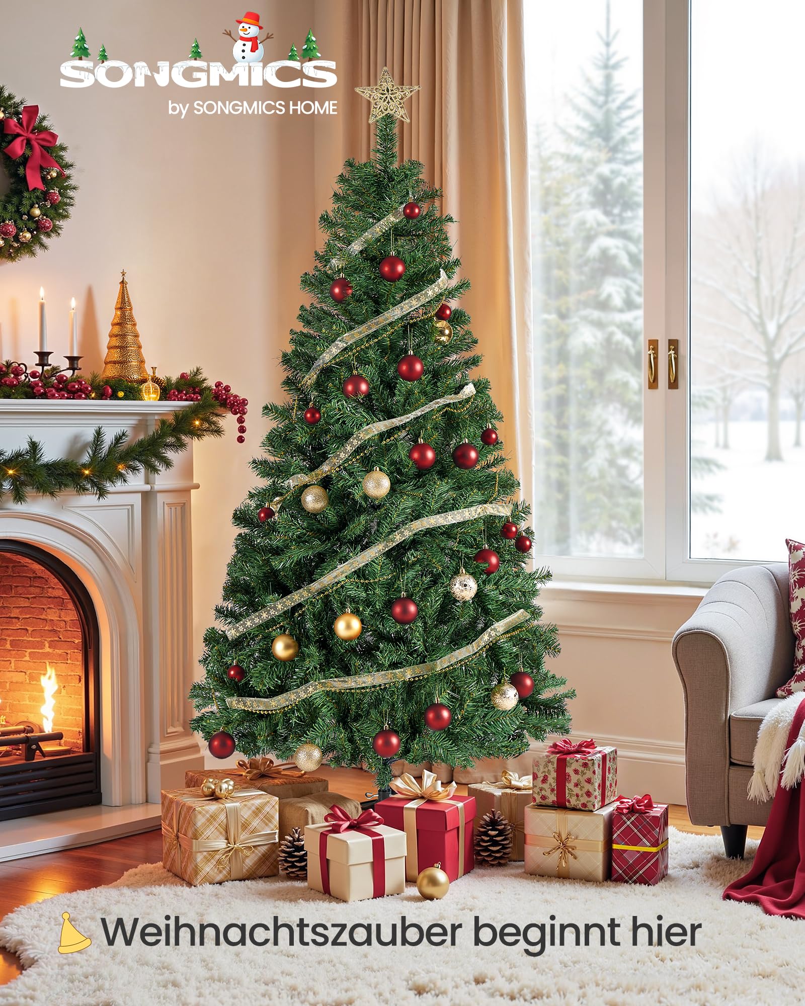 songmics-k-nstlicher-weihnachtsbaum-180-cm-tannenbaum image 2