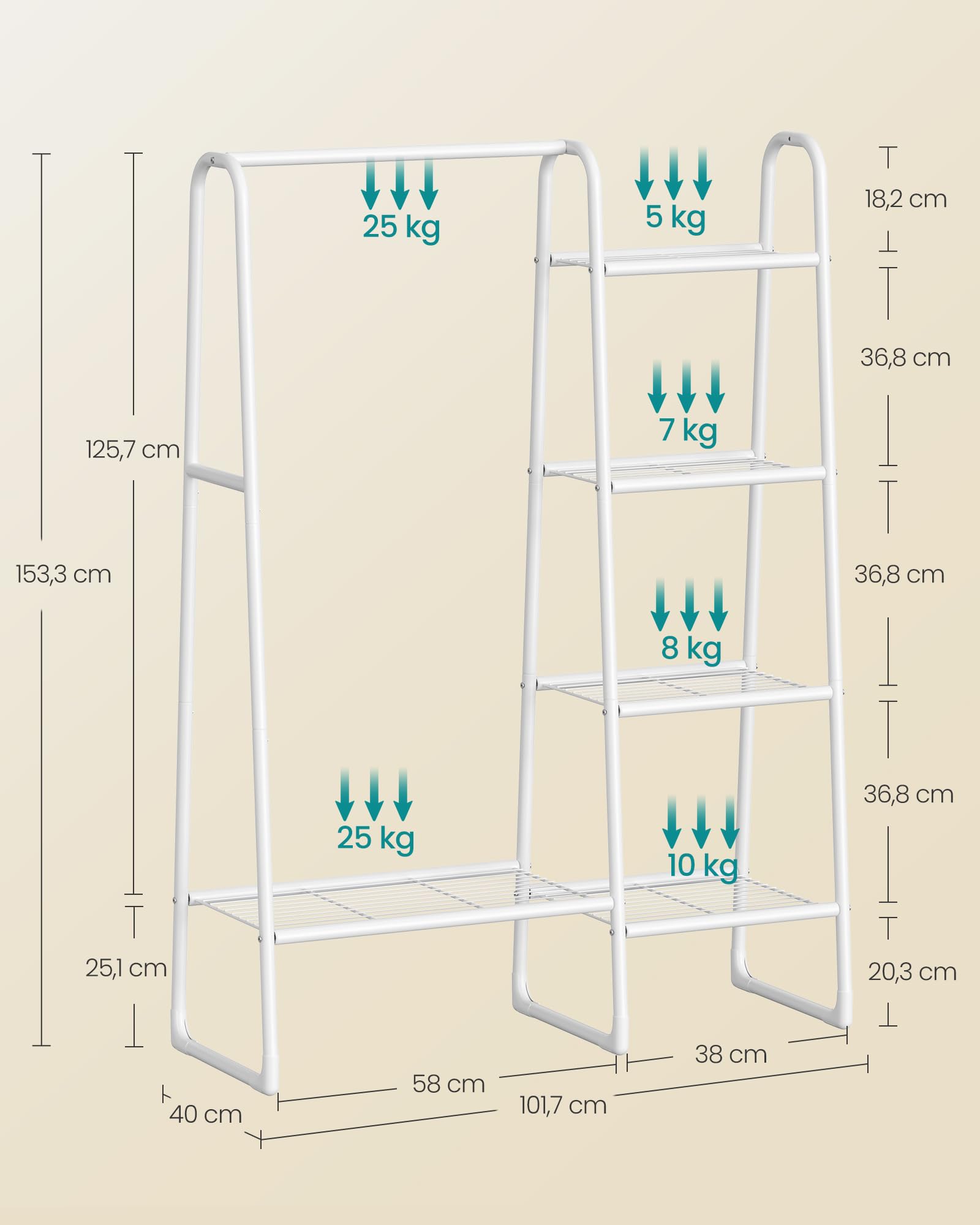 songmics-kleiderst-nder-hsr138w01-mit-5-ablagen-wolkenwei-40-x-101-7-x-153-3-cm image 5