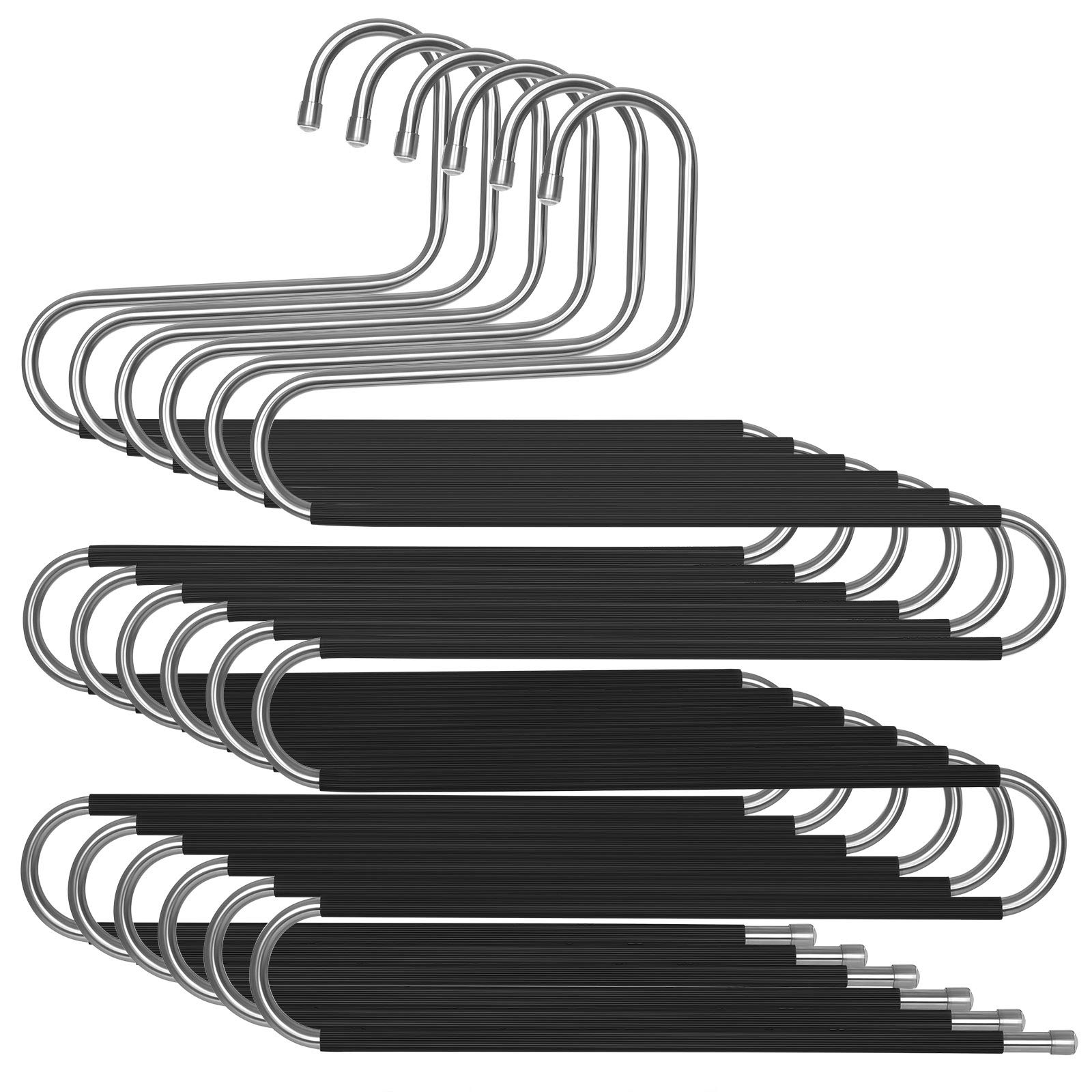 songmics-hosenb-gel-cri043bk-4er-set-s-form-metall-f-r-je-5-hosen-silbern-schwar image 8