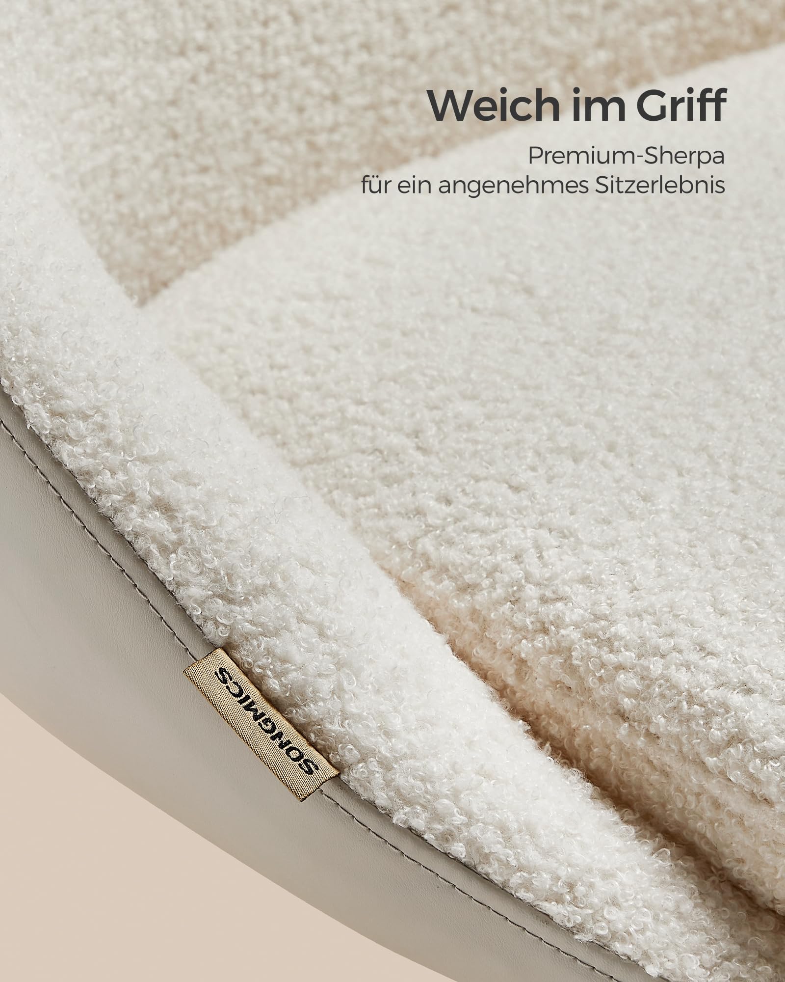 songmics-drehstuhl-sherpa-schminkstuhl-h-henverstellbar-beige-wei-obg020w01 image 5