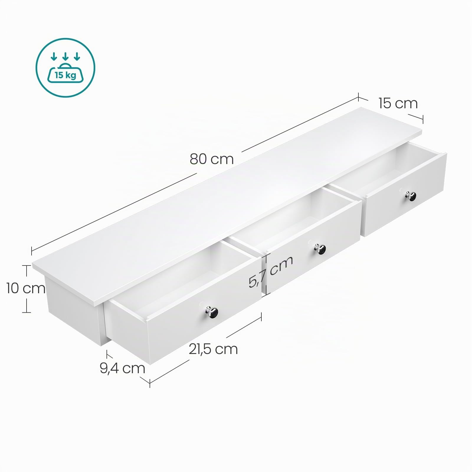 songmics-wandregal-wei-mit-3-schubladen-80cm-lws085w01 image 3