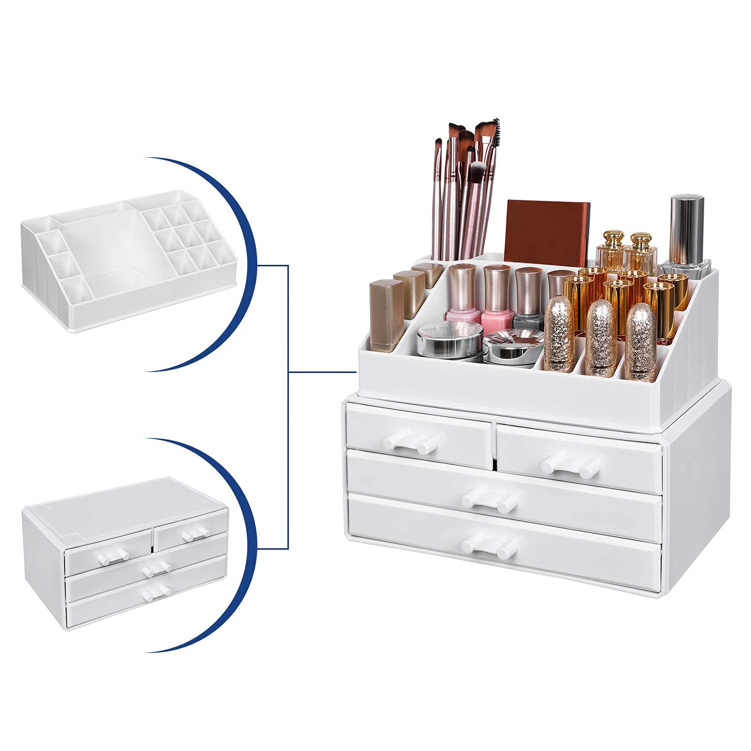 songmics-make-up-organizer-kosmetik-4-schubladen-16-f-cher-wei image 4