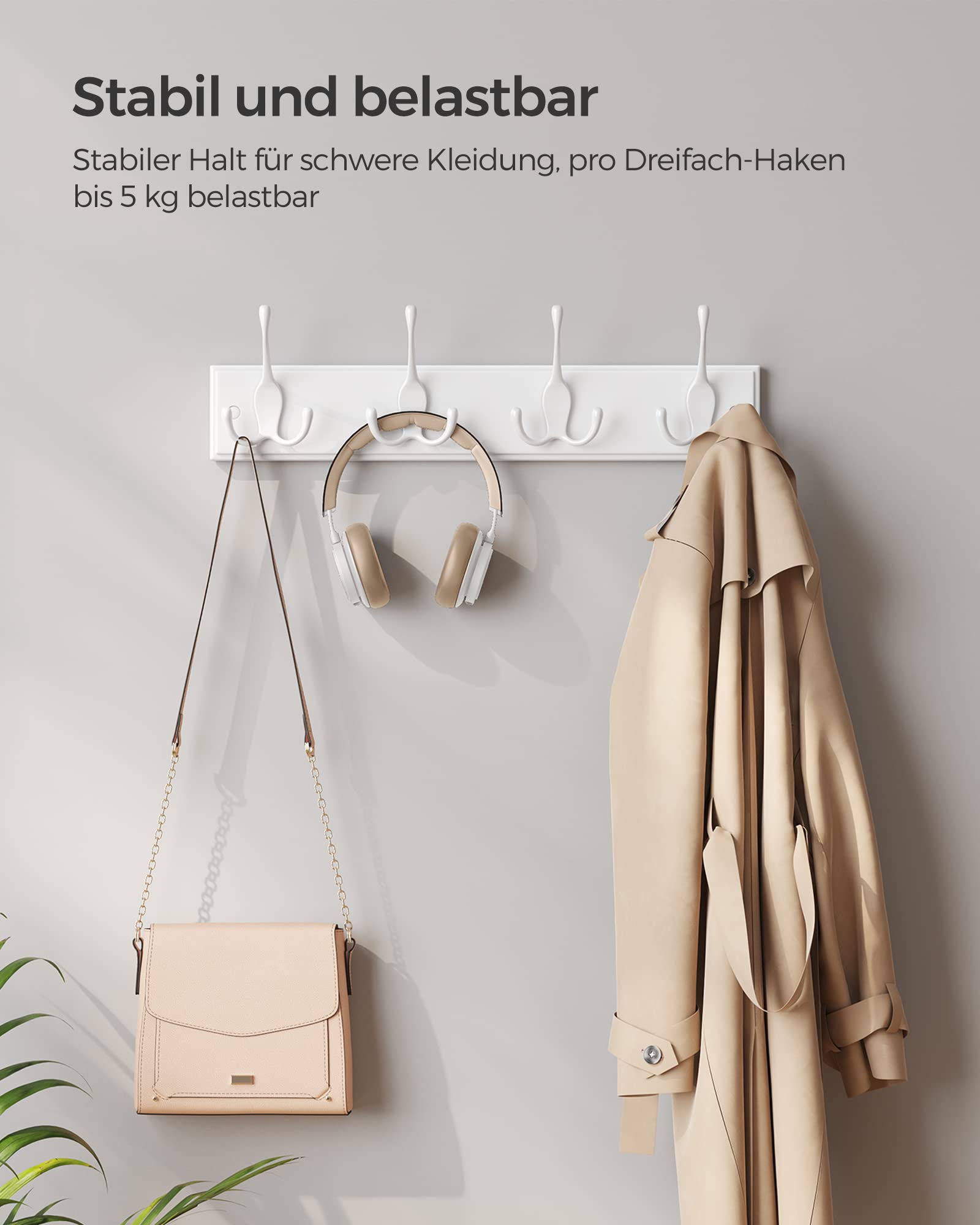 songmics-wandgarderobe-lhr30wt-garderobenleiste-mit-4-dreifach-haken-hellwarmwei image 4
