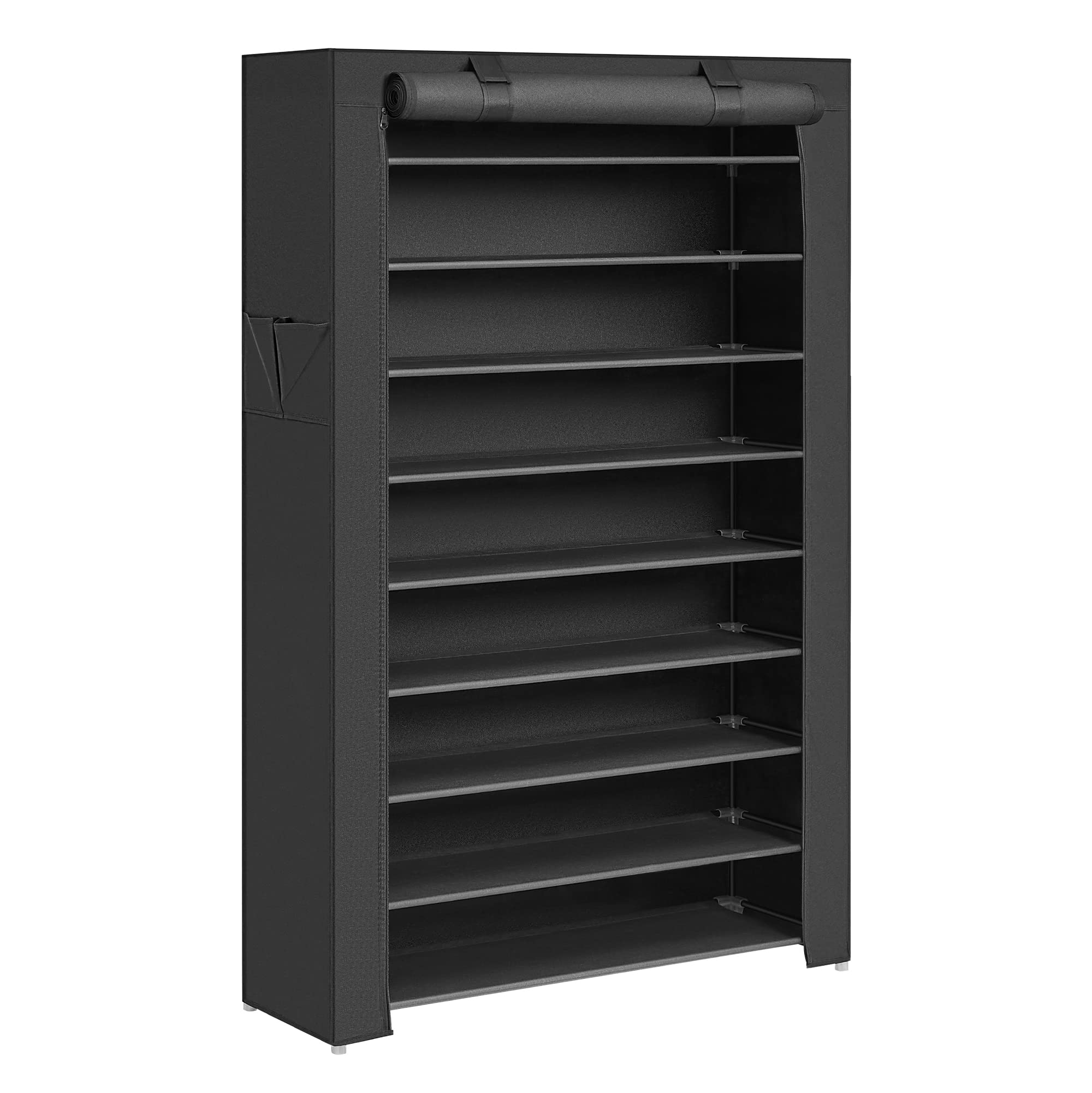 songmics-schuhregal-10-ebenen-28-x-88-x-160-cm-schwarz image 1