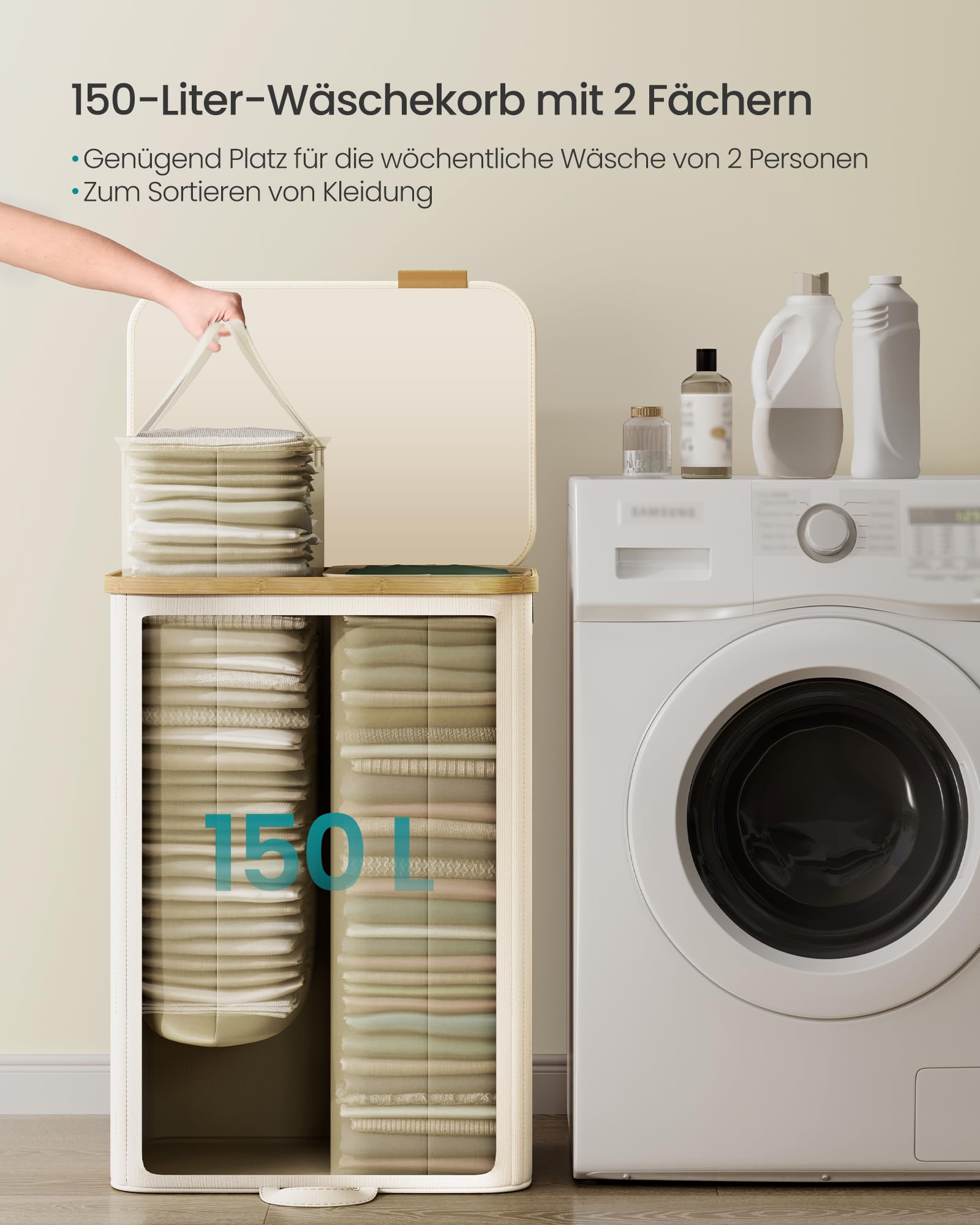 songmics-w-schekorb-mit-deckel-150-l-2-f-cher-bambusrahmen image 5