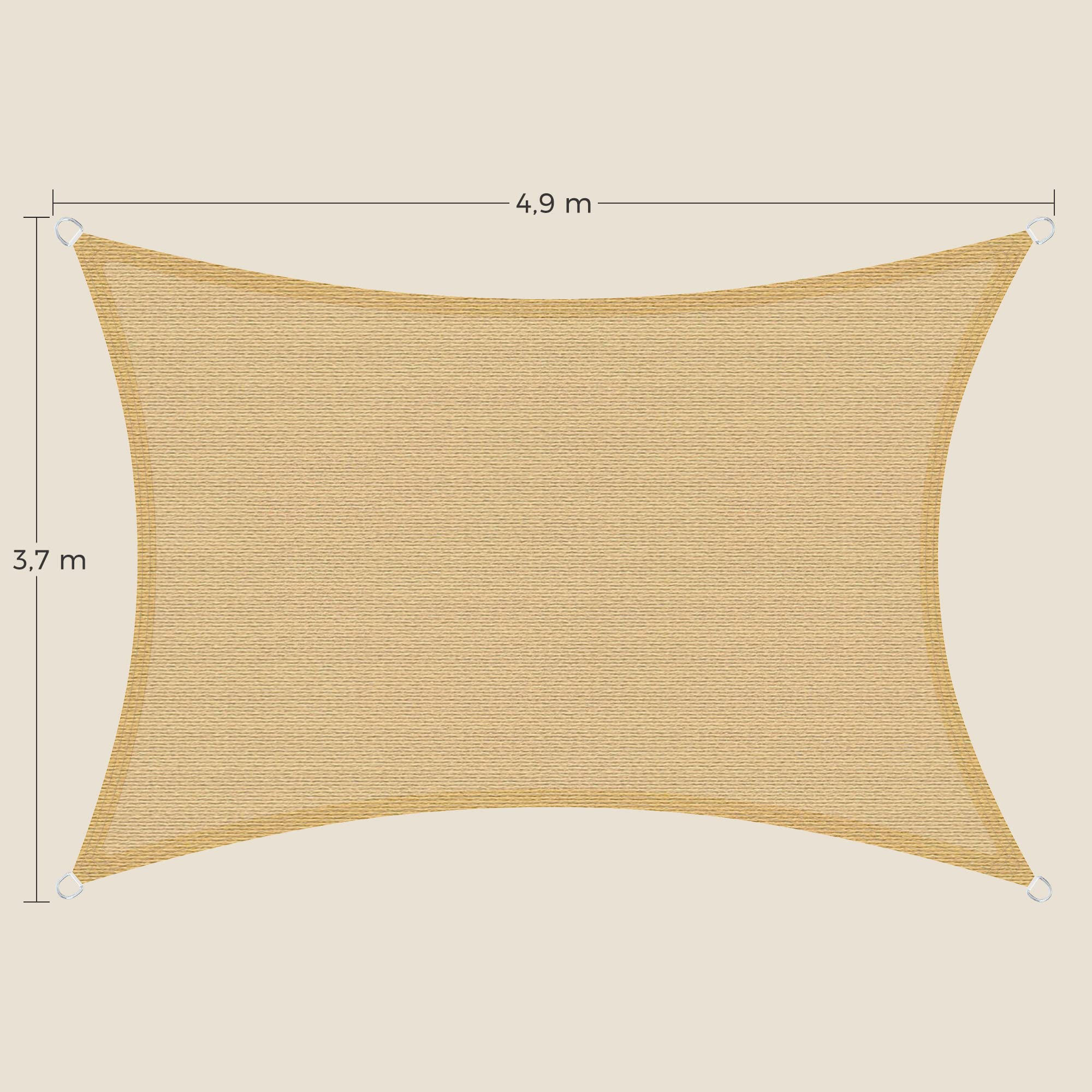 songmics-sonnensegel-4-9-x-3-7-m-rechteckig-konkav-sandgelb image 4