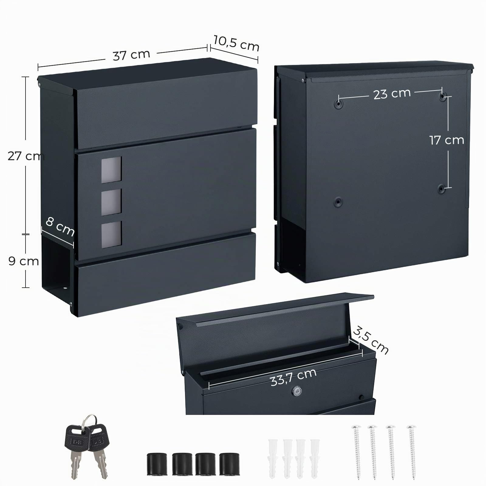 songmics-xxl-briefkasten-mit-zeitungsfach-anthrazit-gmb052g01 image 6