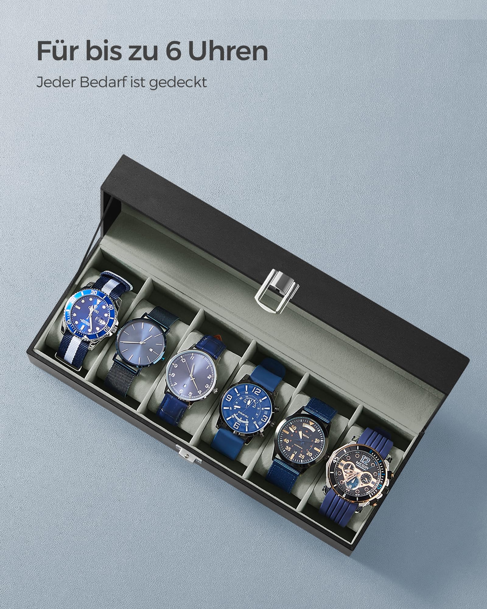 songmics-uhrenbox-jwb06bk-mit-6-f-chern-glasdeckel-schwarz image 5