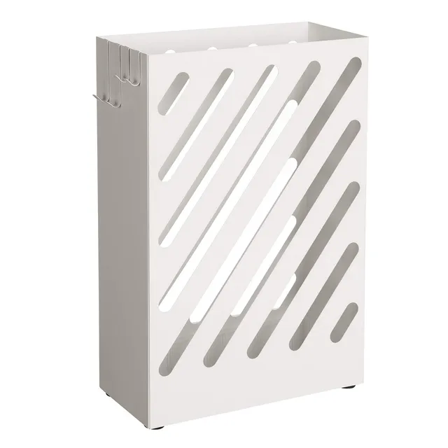 songmics-regenschirmst-nder-rechteckig-metall-wei-mit-haken-luc03wt image 1