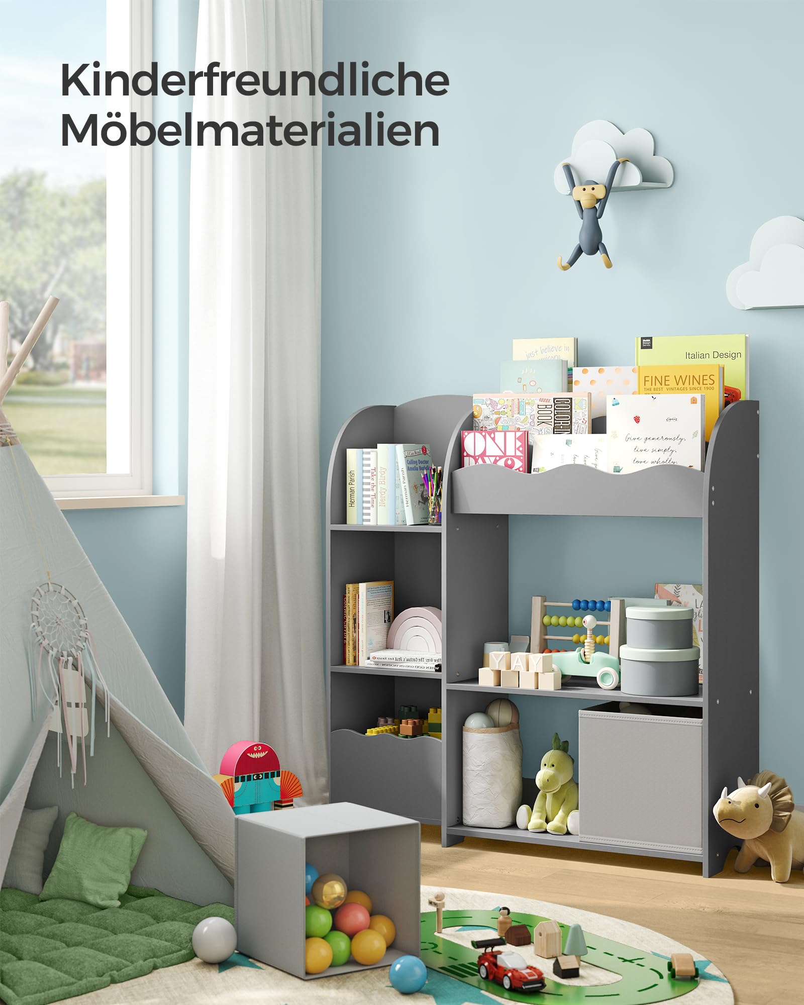 songmics-kinder-b-cherregal-spielzeugregal-mit-2-boxen image 3