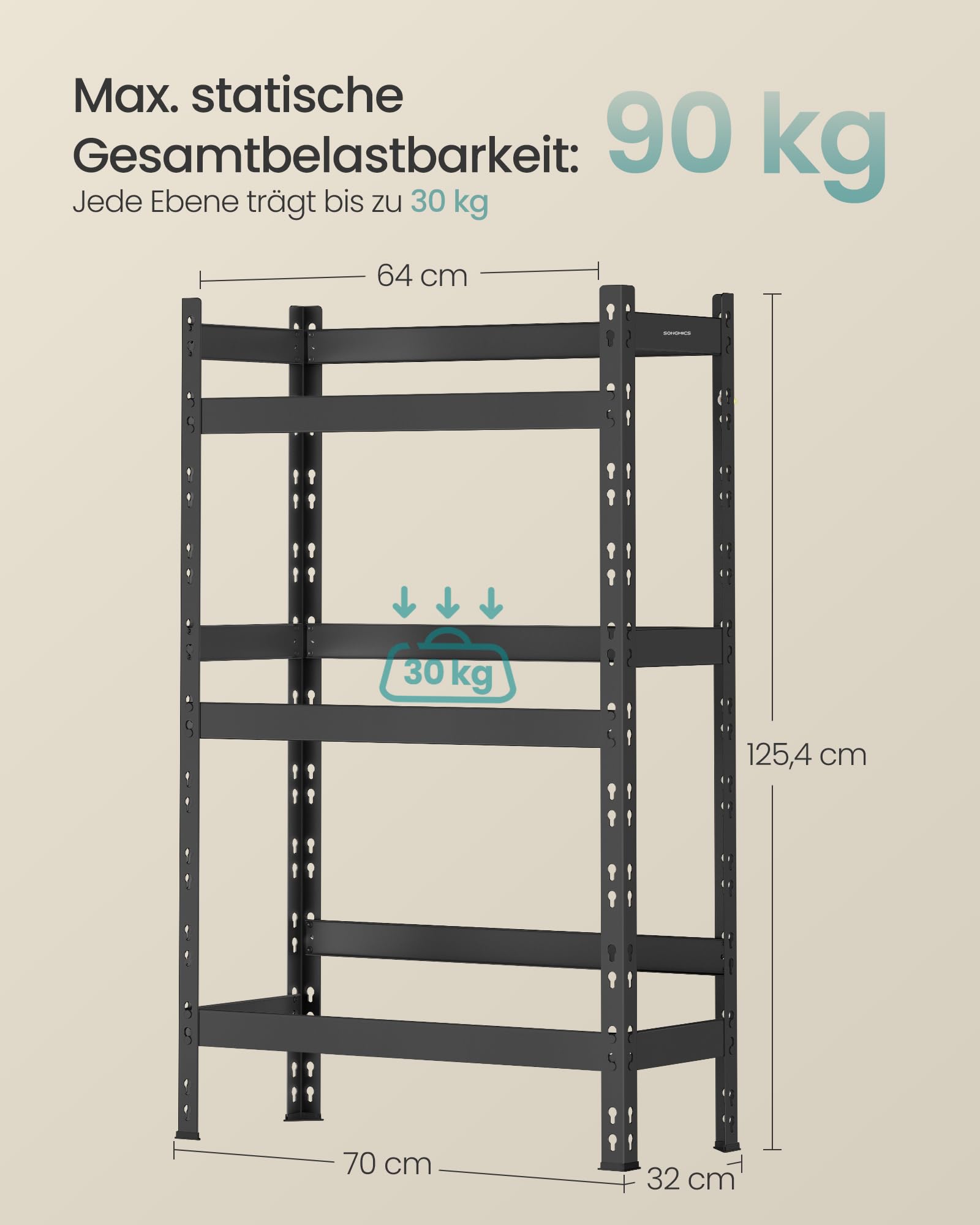 songmics-gyl001b01-getr-nkekistenregal-f-r-3-kisten-3-ebenen-tintenschwarz image 2