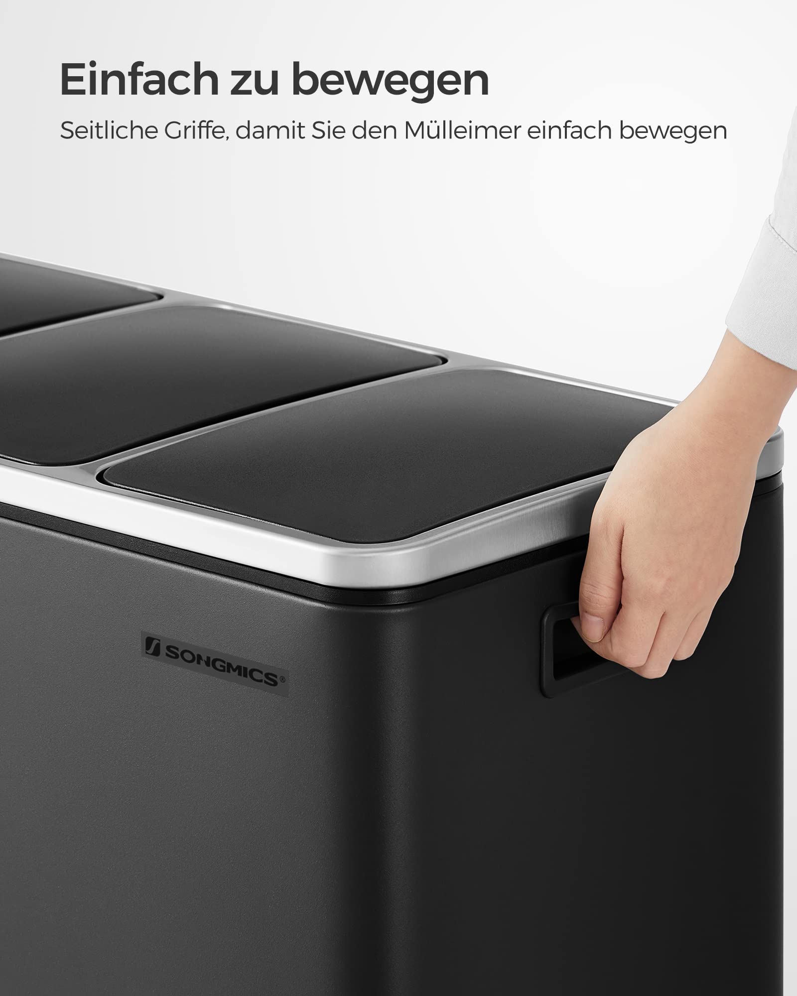 songmics-ltb54bk-m-lltrennsystem-3x18-l-treteimer-tintenschwarz image 6