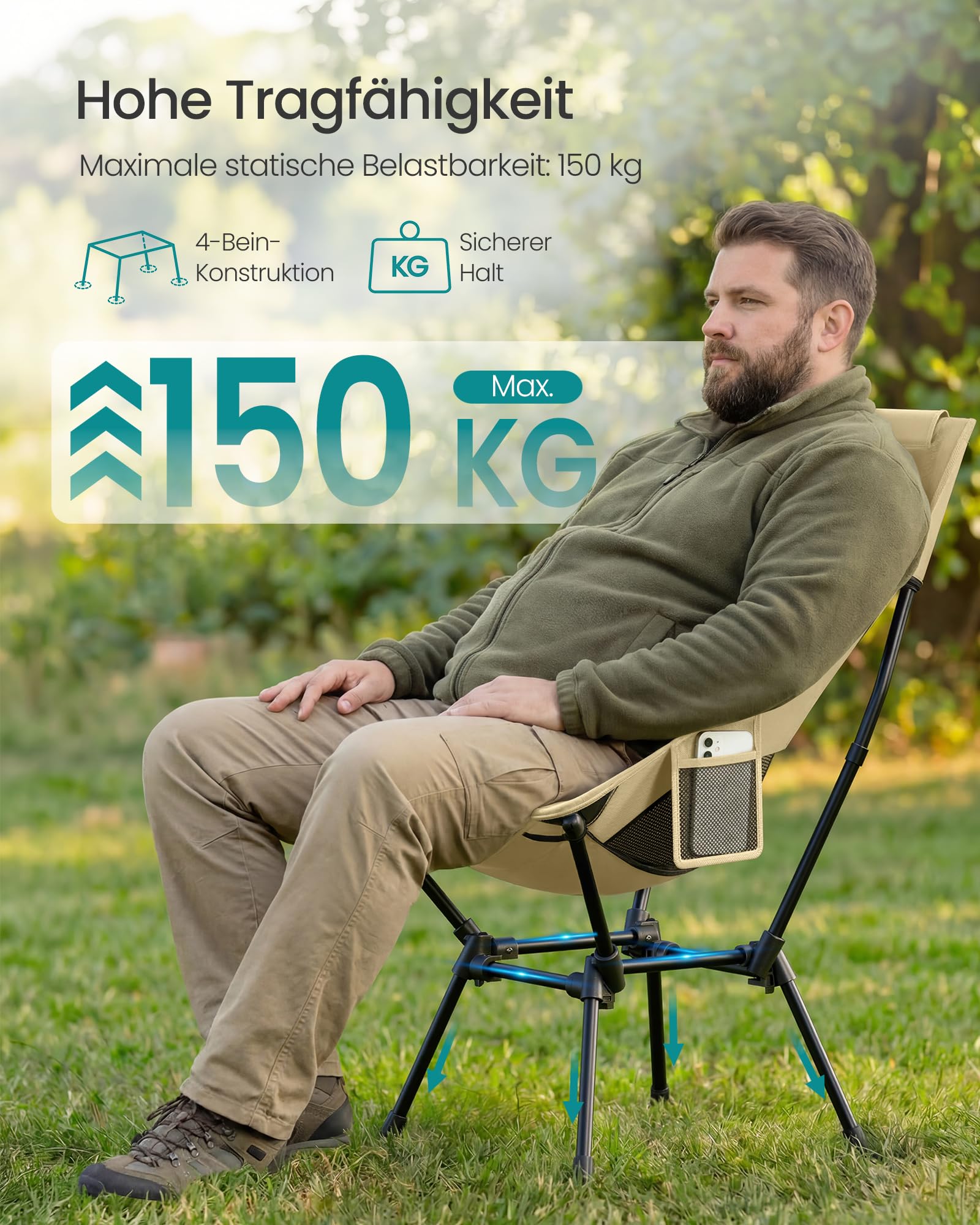 songmics-gcb051kz01-campingstuhl-klappbar-h-henverstellbar-braun-bis-150-kg image 5