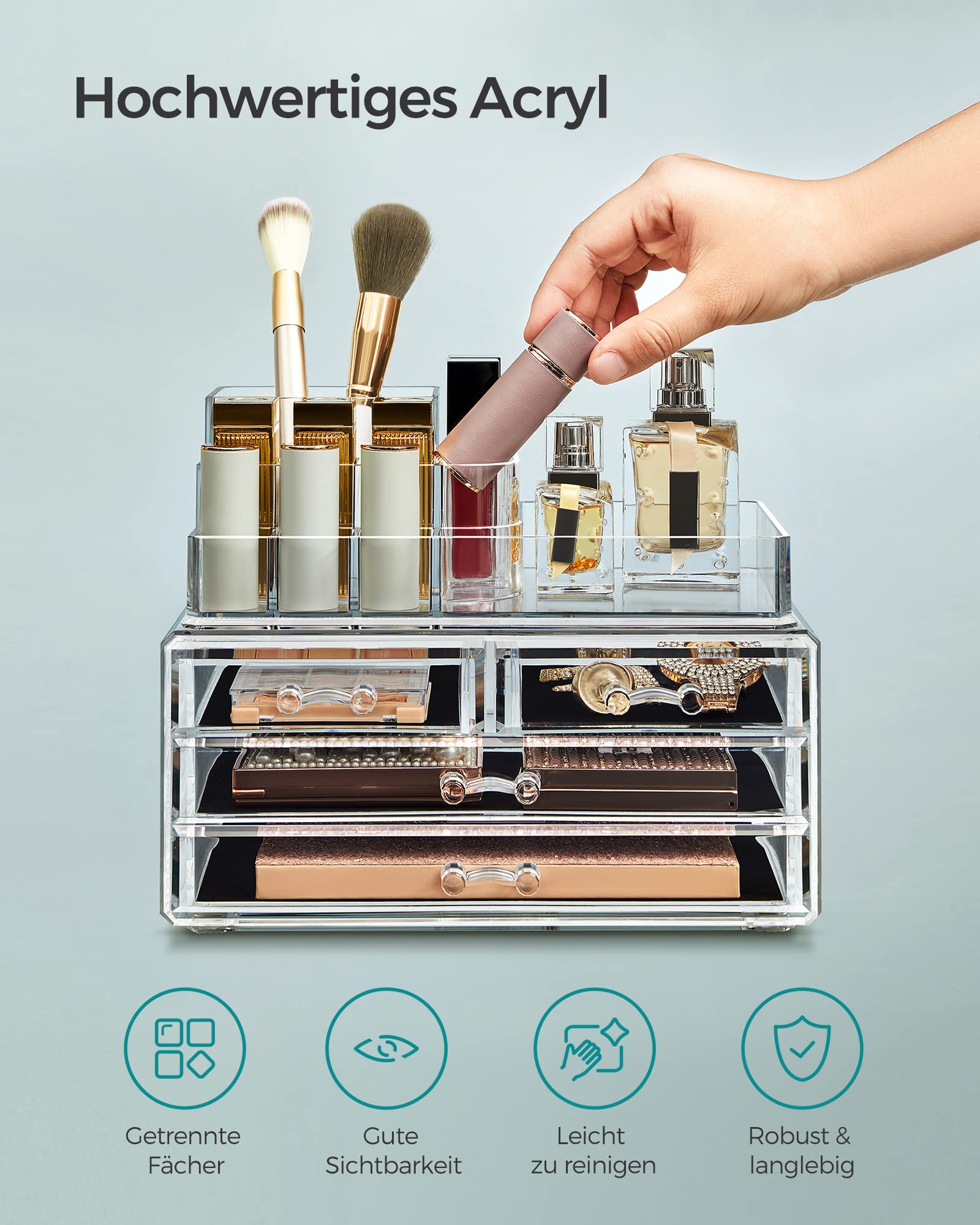 songmics-make-up-organizer-jka001tp-transparent-mit-4-schubladen image 5