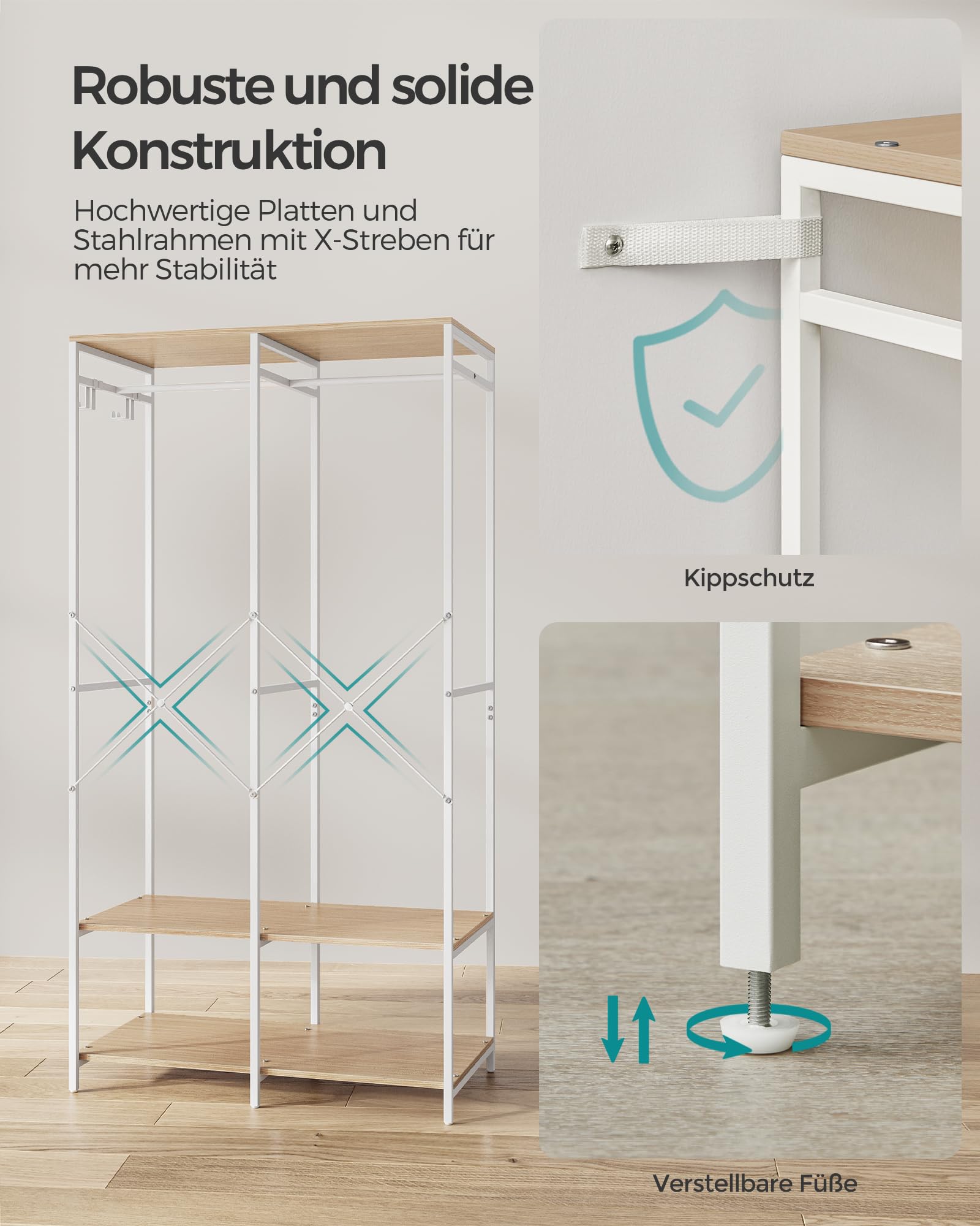 songmics-kleiderschrank-offen-94-5-x-40-x-180-cm-mit-kleiderstange image 5