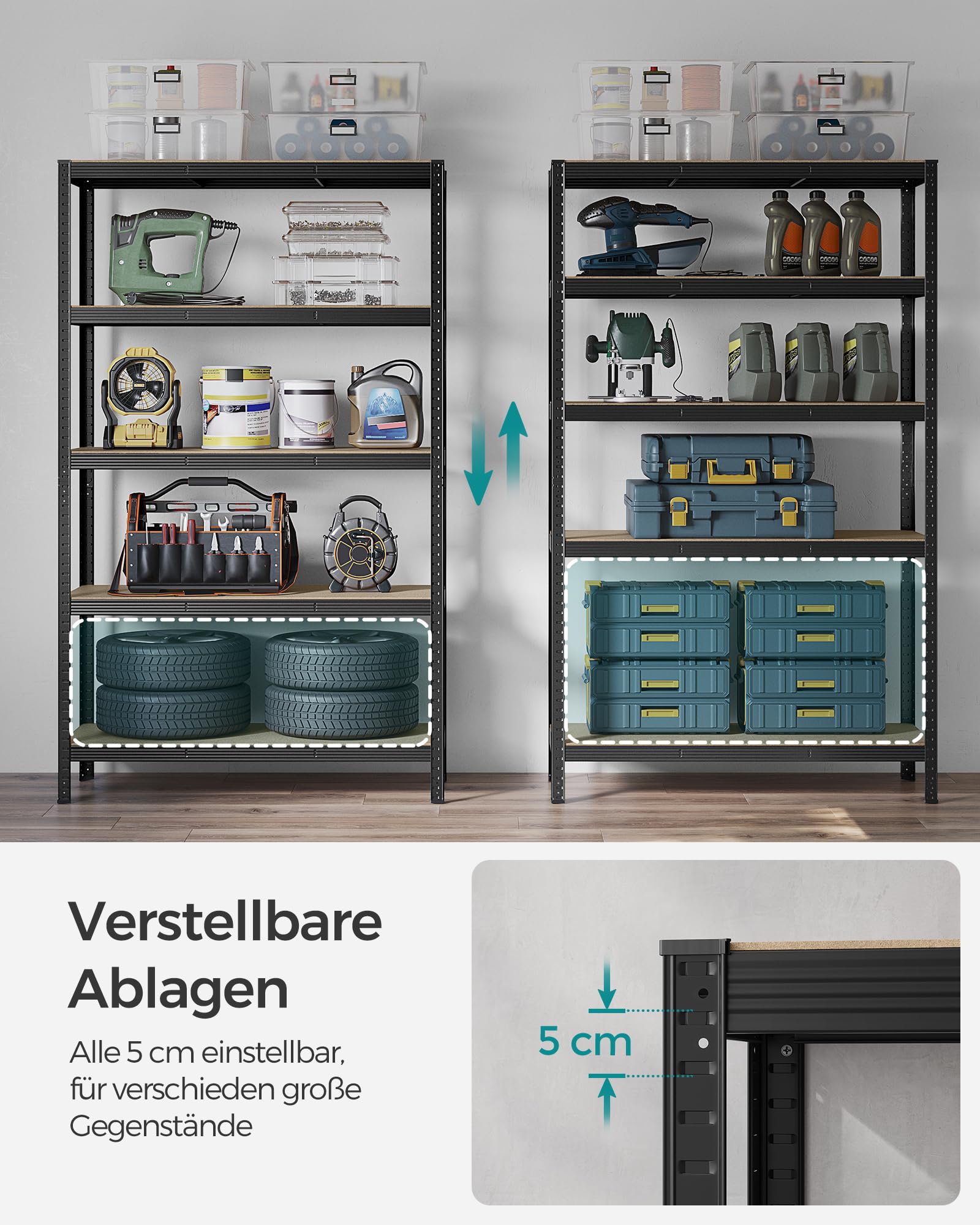 songmics-schwerlastregal-glr060b01-60-x-120-x-200-cm-5-b-den-bis-750-kg-schwarz image 5