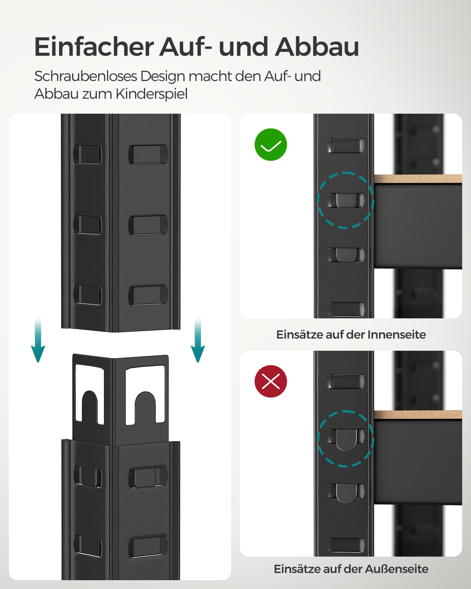 songmics-glr044b11-standregal-40-x-80-x-160-cm-vintagebraun-schwarz image 7