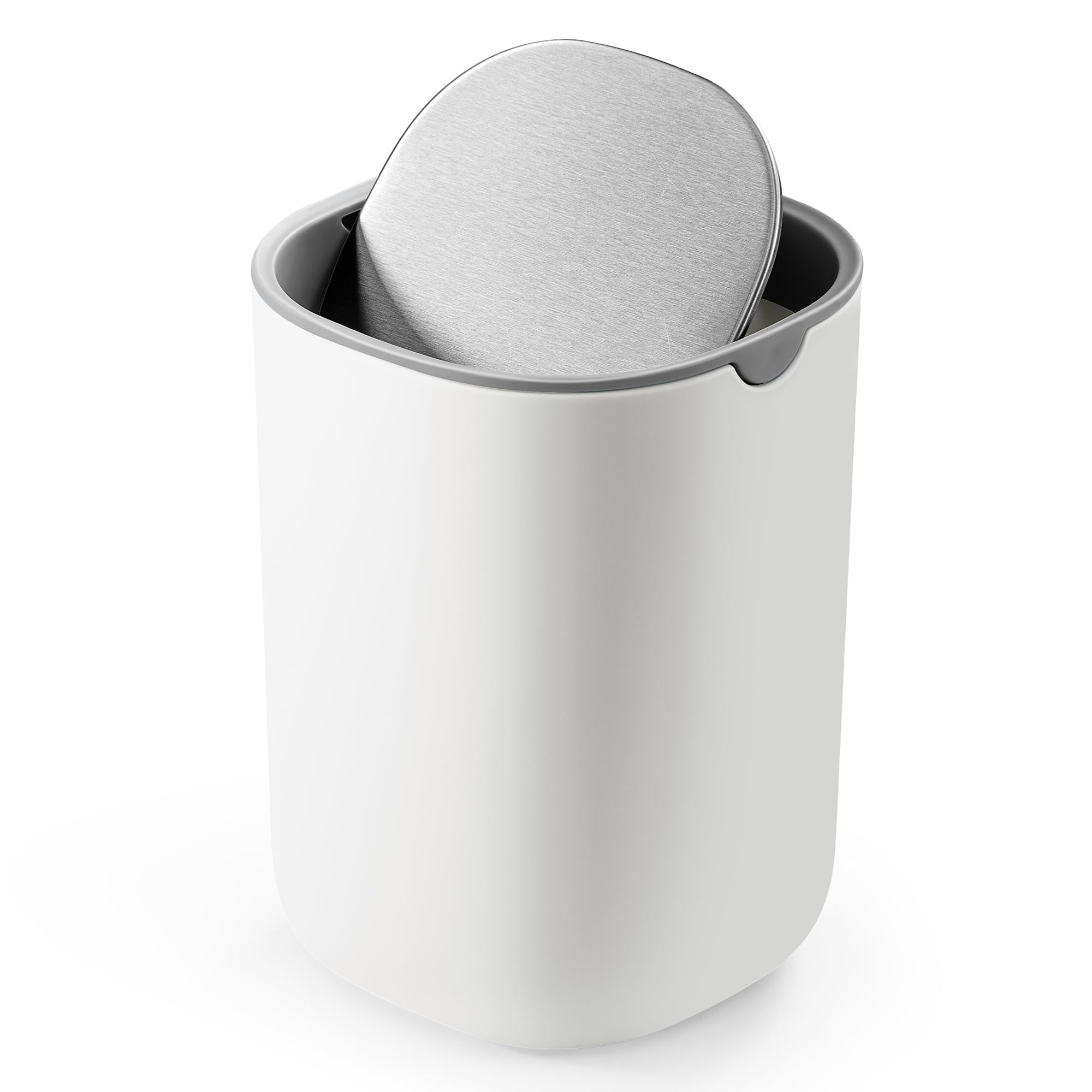 songmics-tischm-lleimer-1-5-l-mit-schwingdeckel-edelstahl-mini-m-lleimer-11-6-cm image 1
