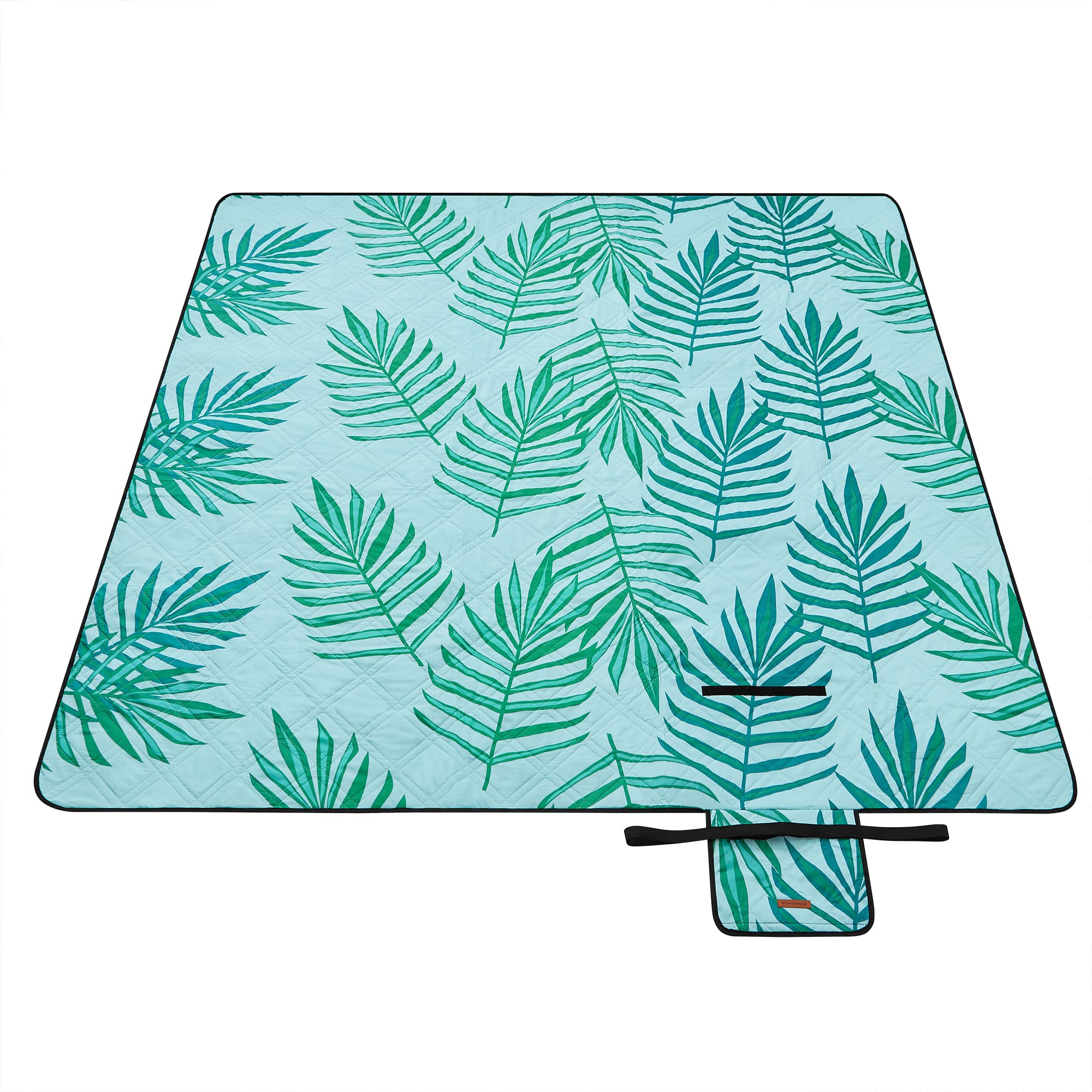 songmics-picknickdecke-gcm087q01-200x200-cm-farnmuster-hellblau image 1