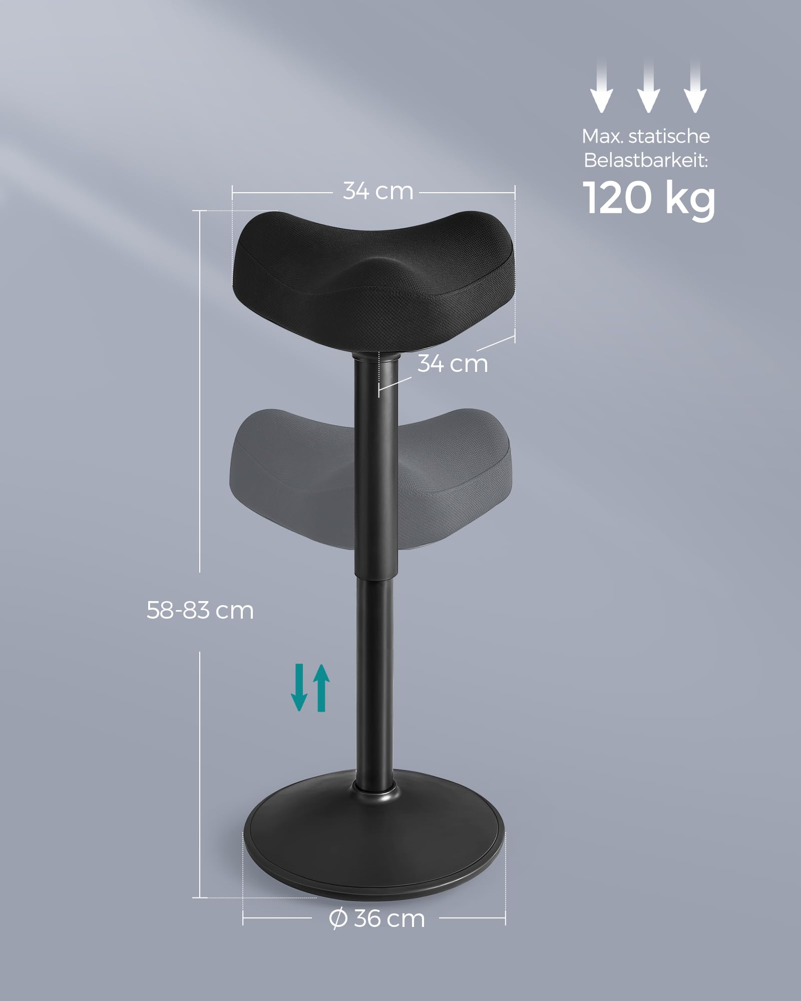 songmics-hocker-stehhocker-360-neigbar-schwarz-osc008b01 image 2