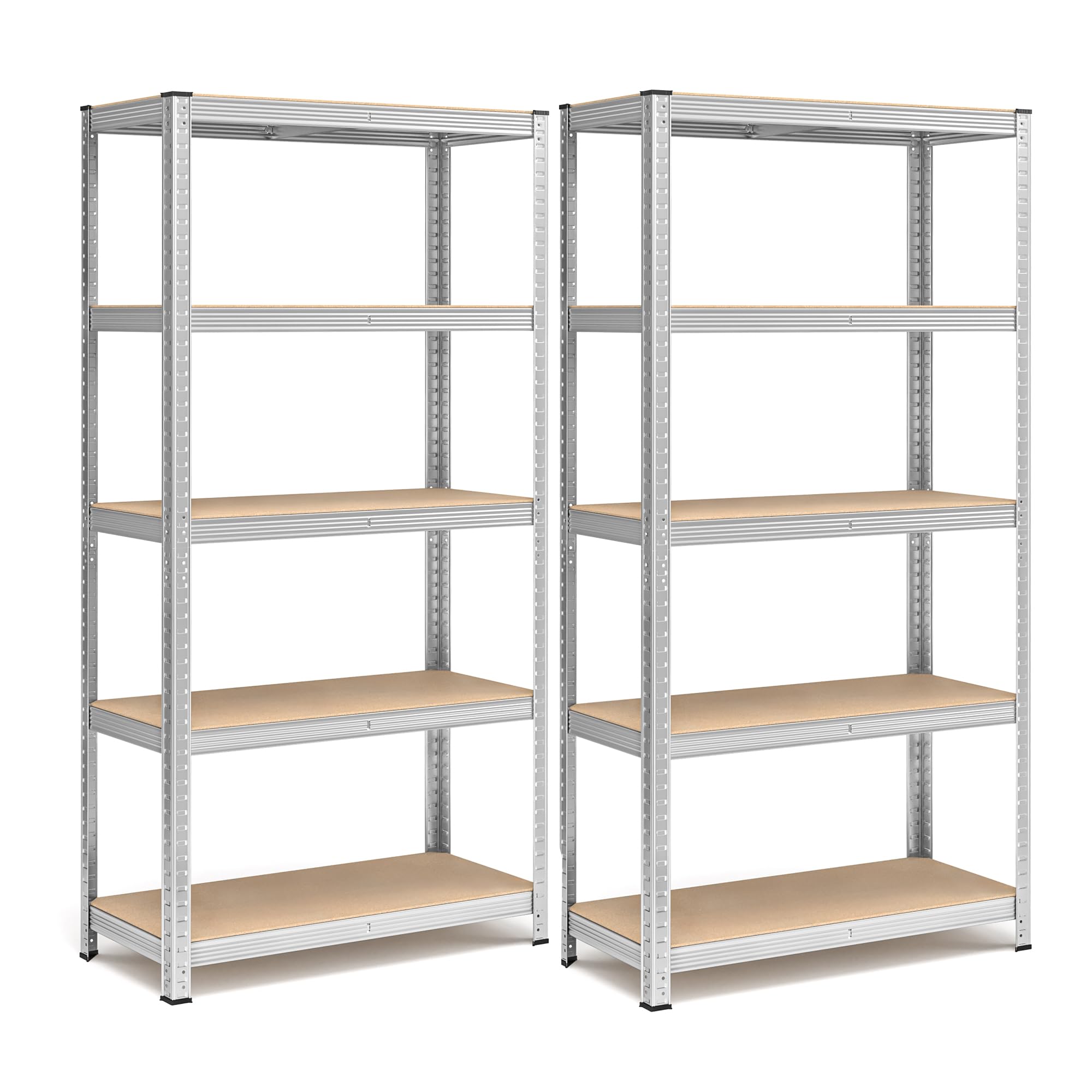 songmics-schwerlastregal-2er-set-40-x-90-x-180-cm-silbern-glr040e02 image 1
